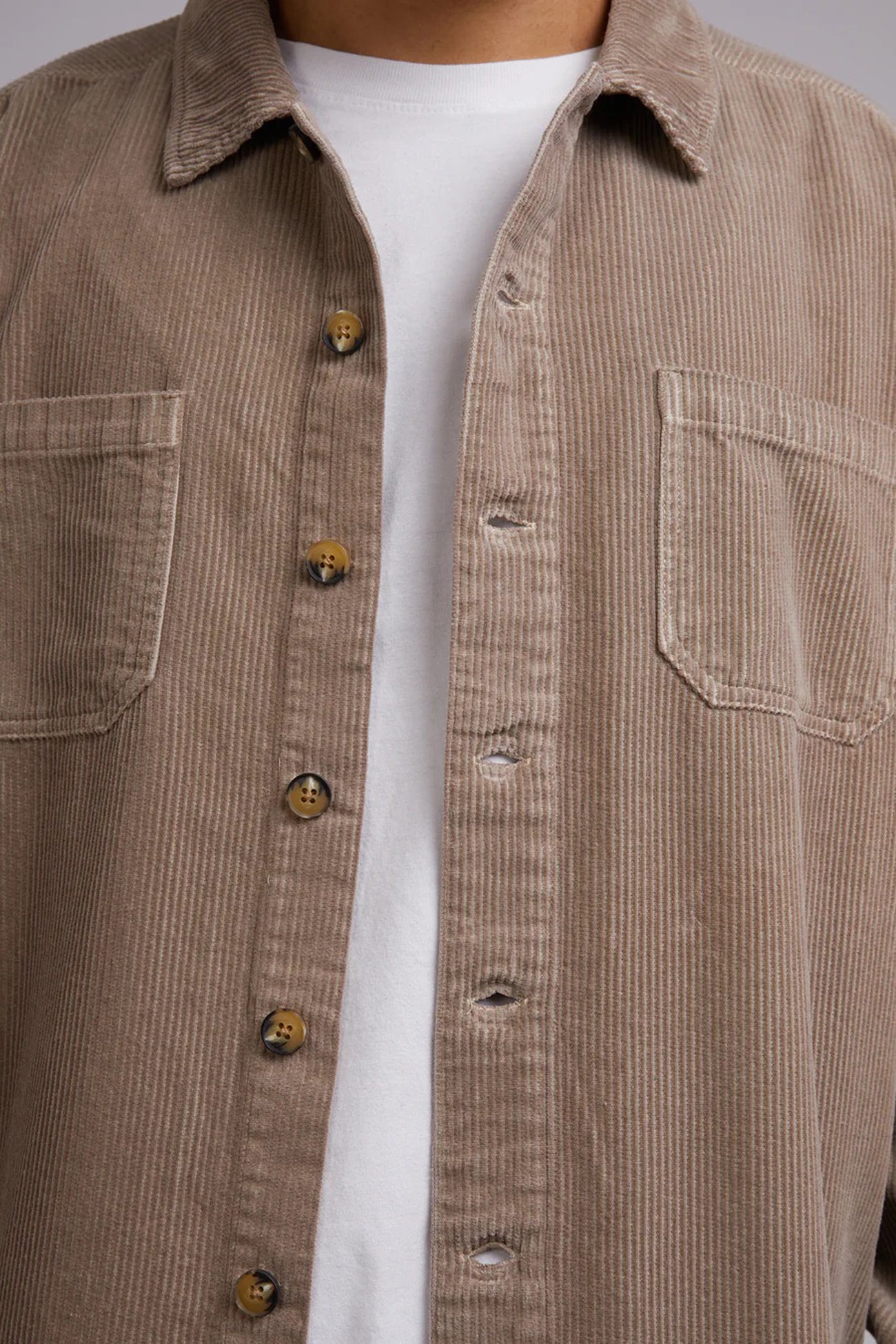 Cord Overshirt Mushroom