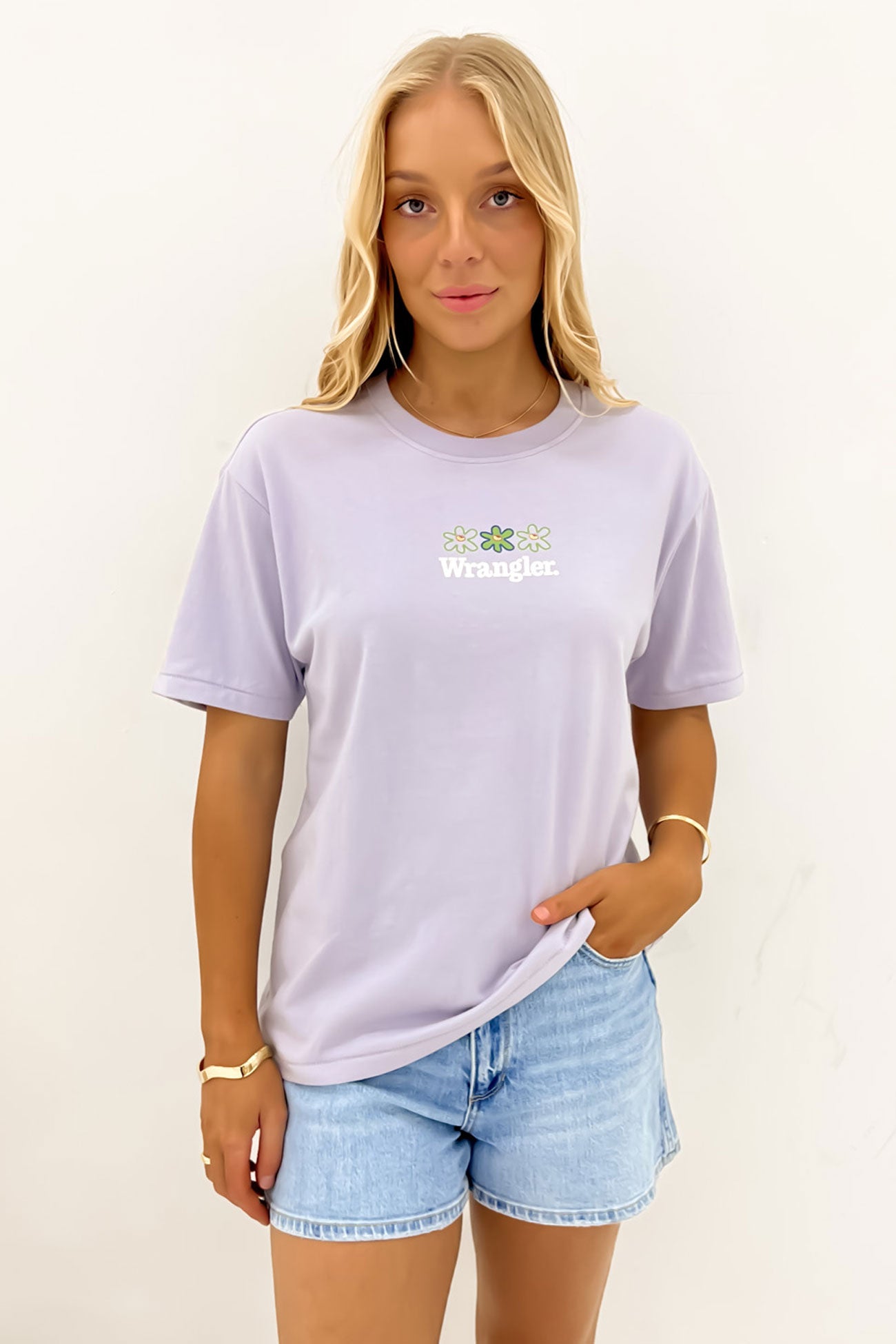 Daisies Relaxed Tee Lilac