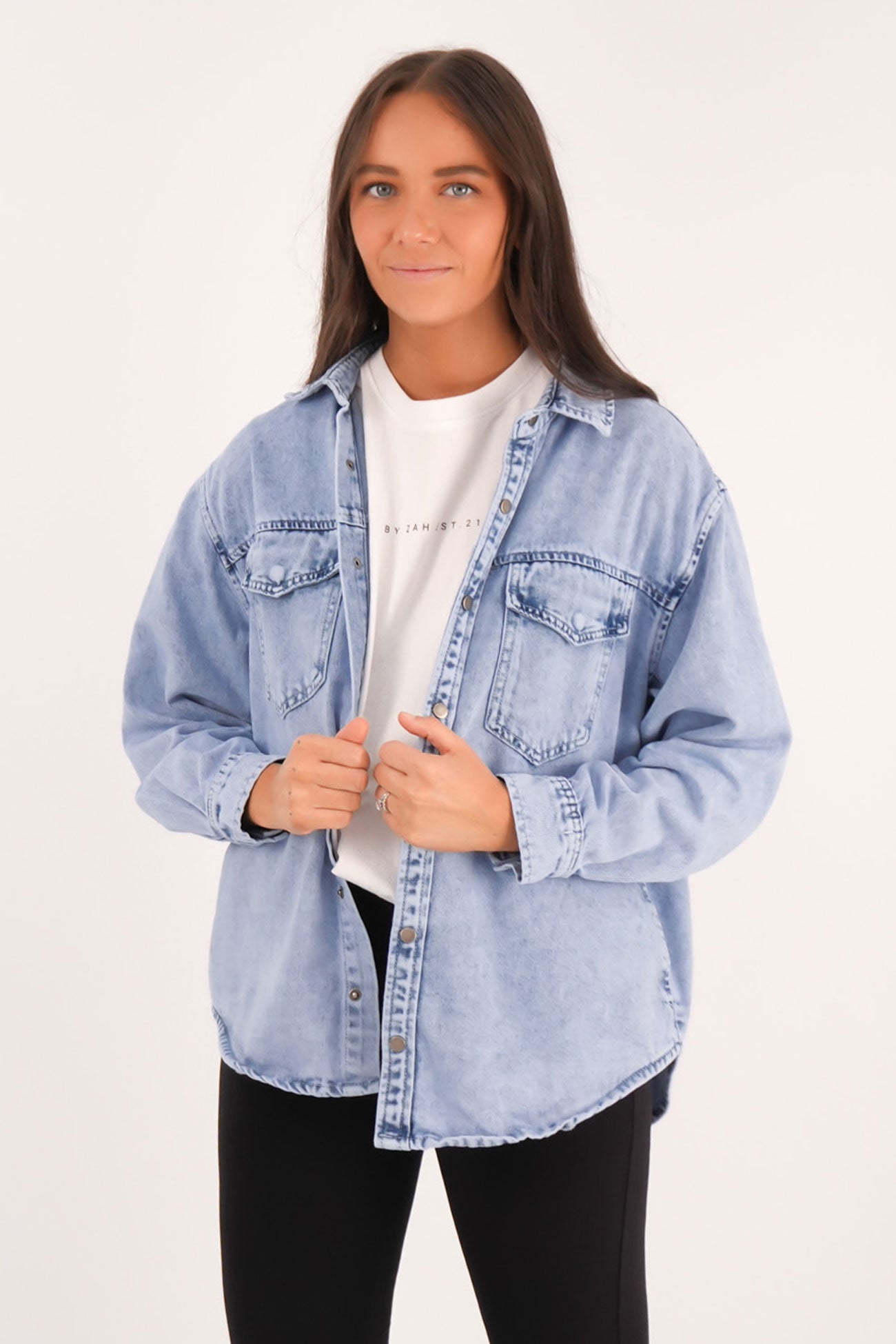 Daisy Over Shirt Light Blue