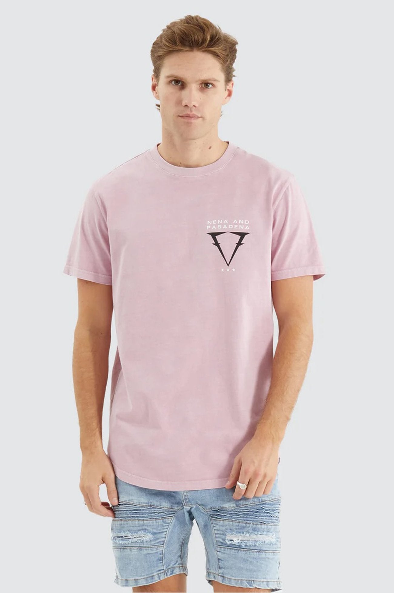 Data Dual Curved Tee Pigment Pink