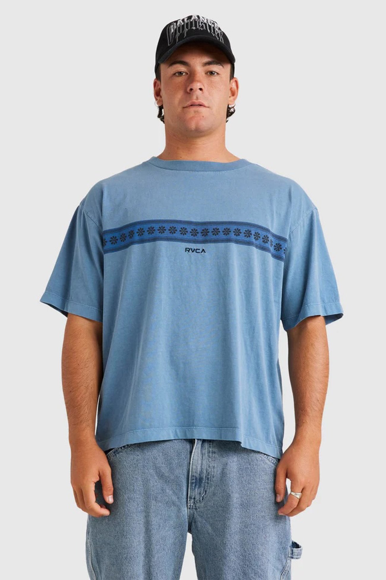 Dazed Stripe Short Sleeve Tee Coronet Blue