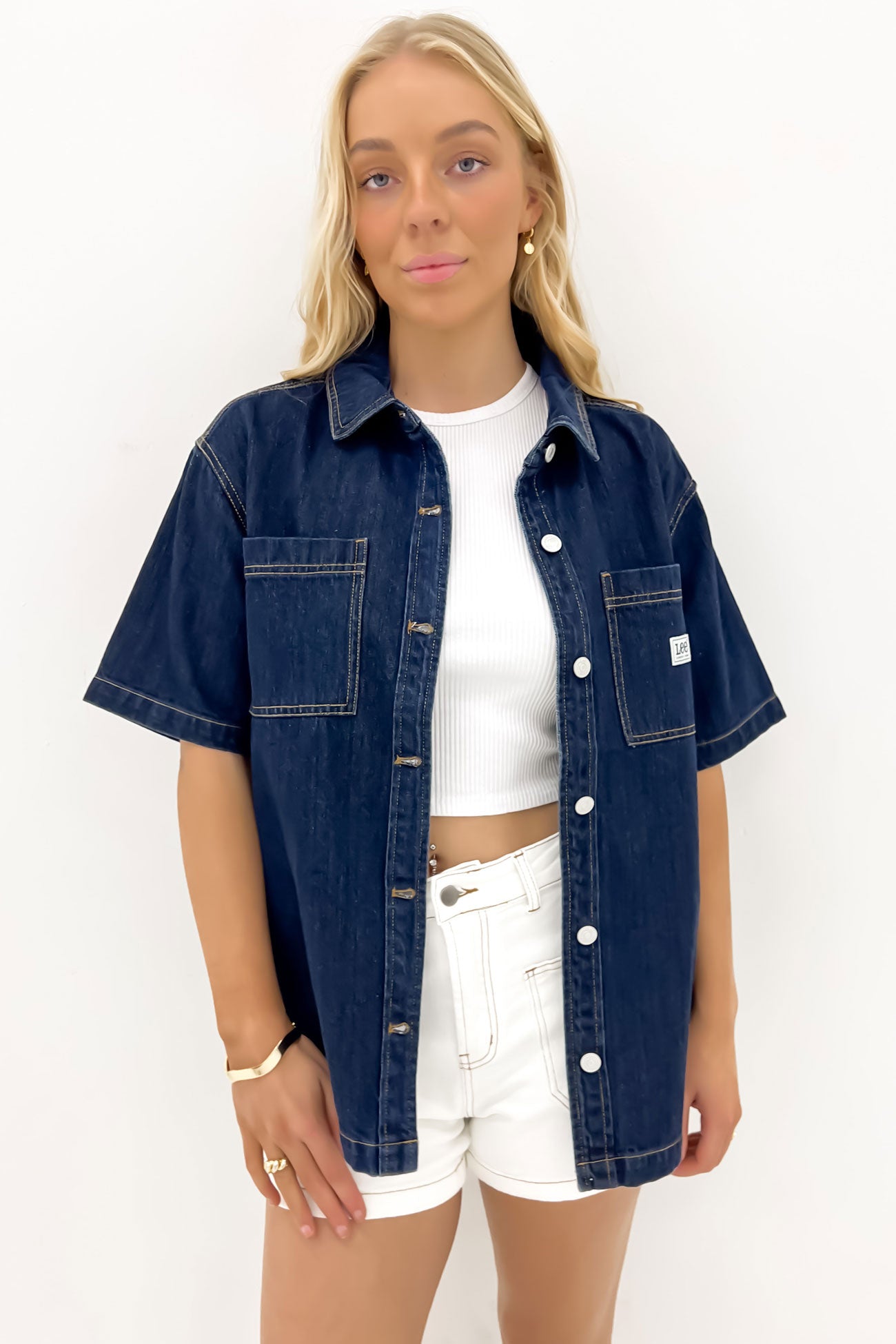 Denim Boxy Shirt Modern Rinse