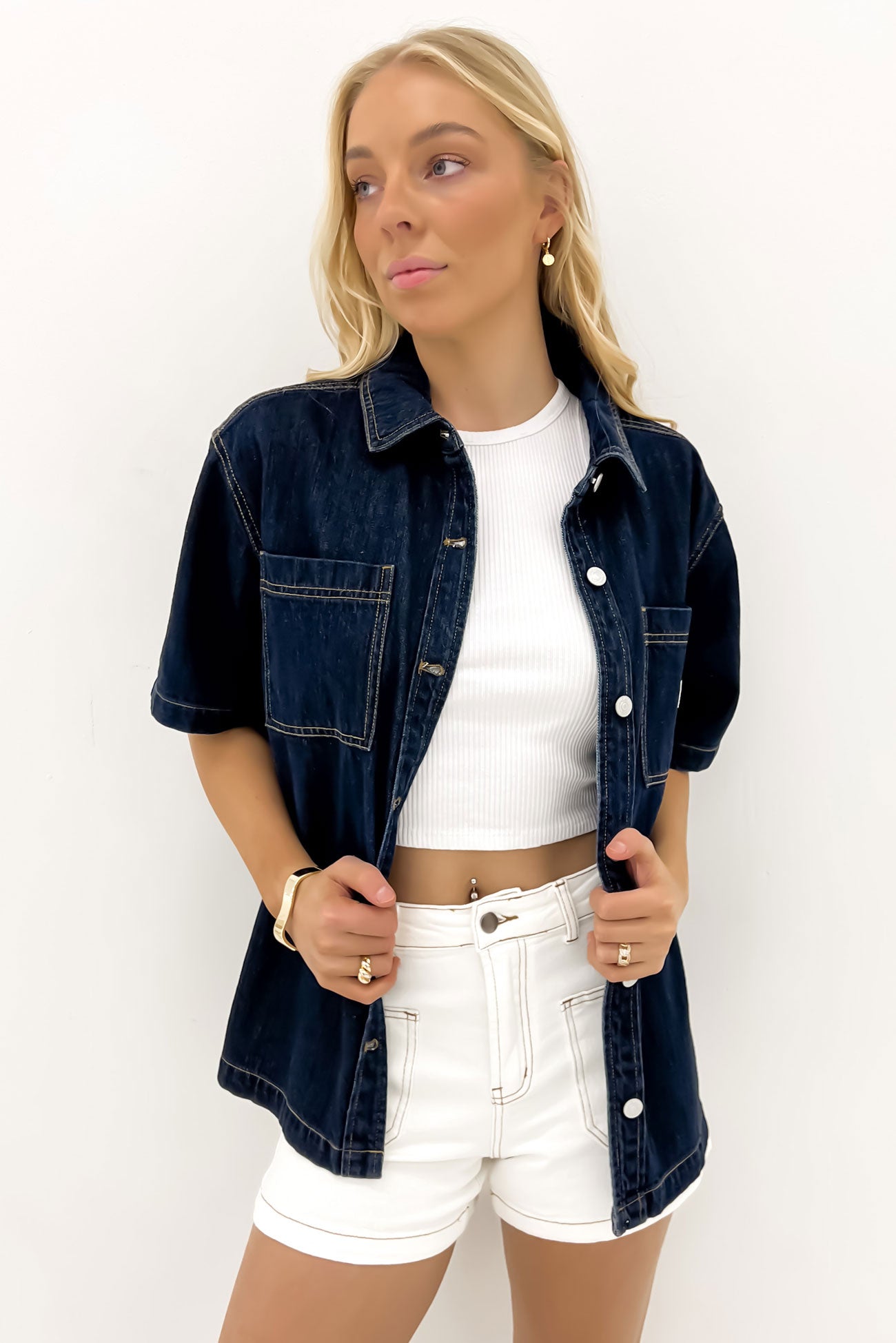 Denim Boxy Shirt Modern Rinse