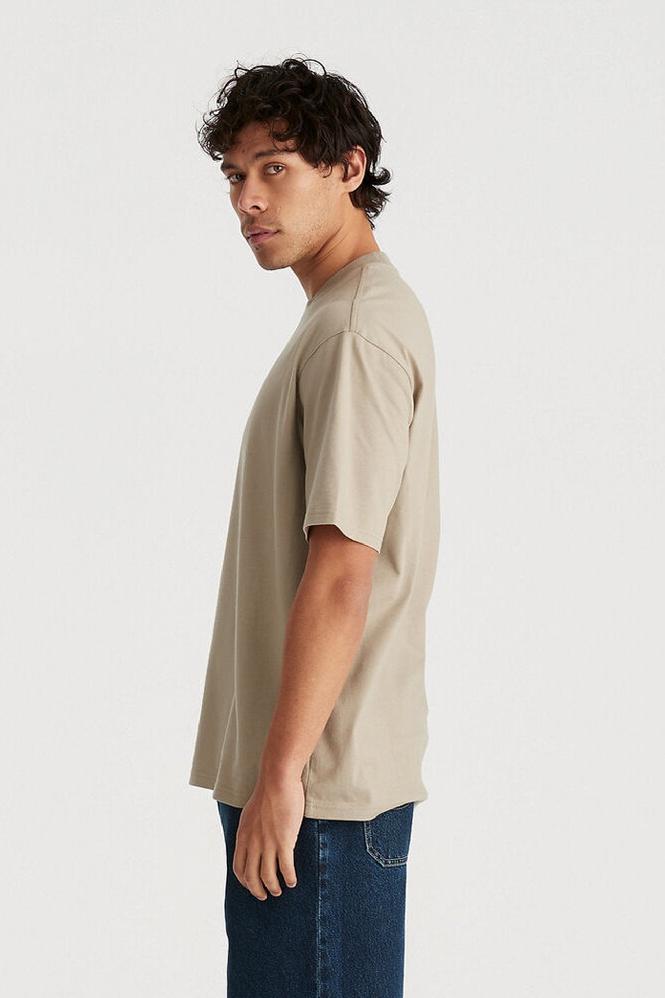 Eighty Nine Baggy Tee Vintage Khaki