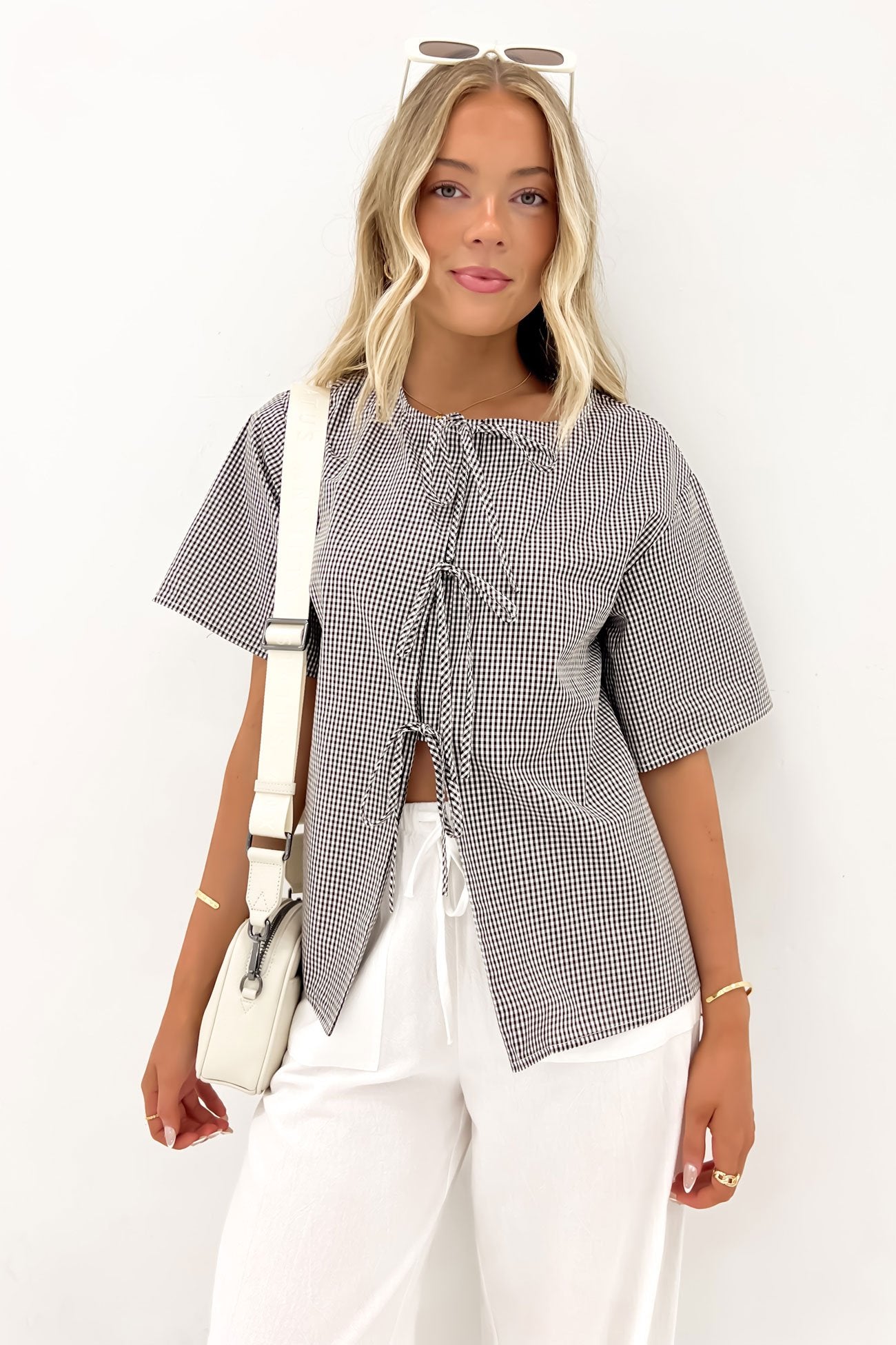 Ellie Top Black Gingham