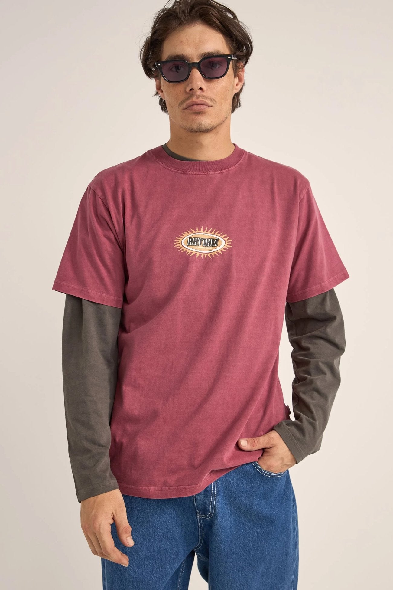 Ellipse Sun Short Sleeve T-Shirt Merlot