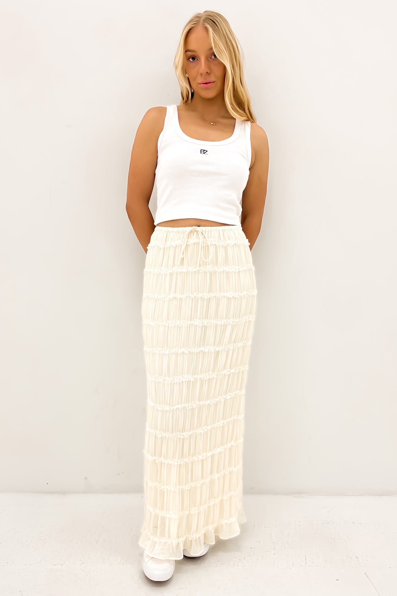 Eloisa Maxi Skirt Cream