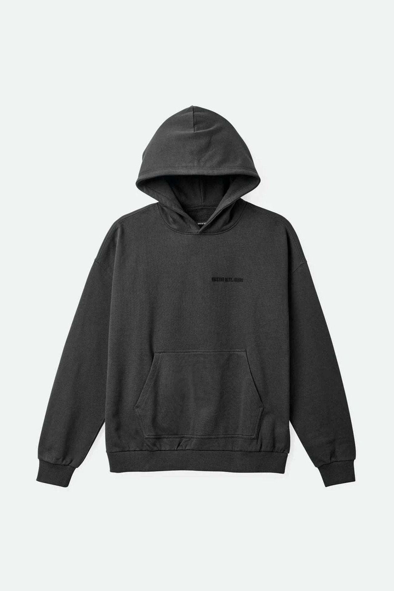 Embroidered Heavy Weight Hood Washed Black