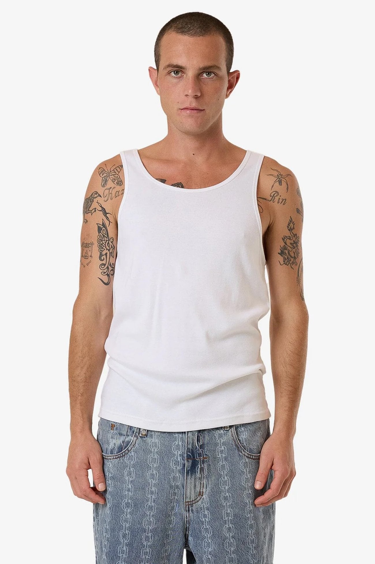 Endless Rib Tank White