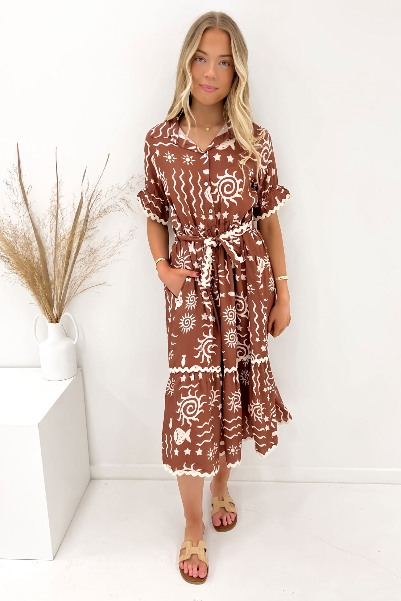 Eris Midi Dress Chocolate Soleil