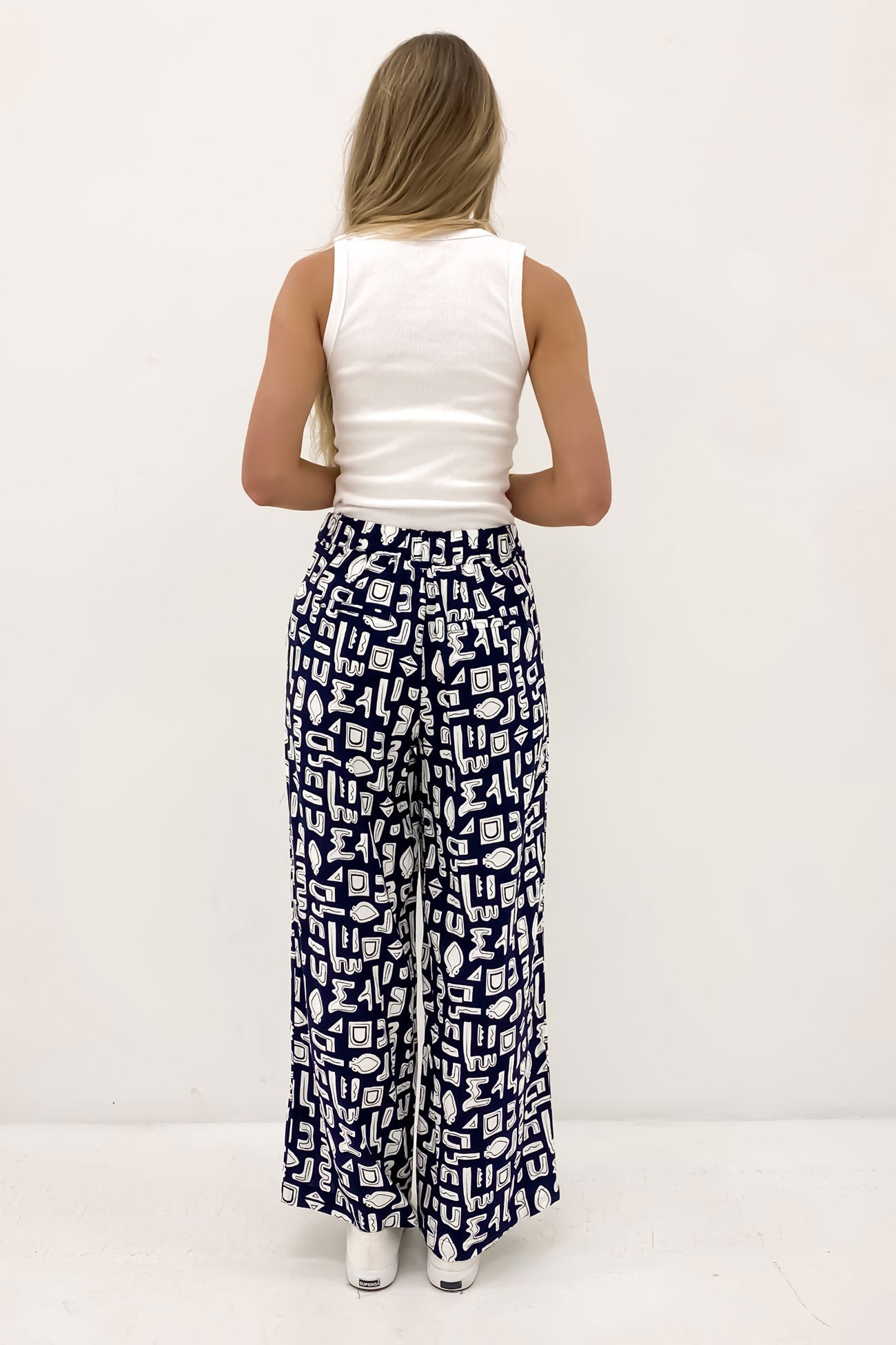 Etched Geo Pant Navy