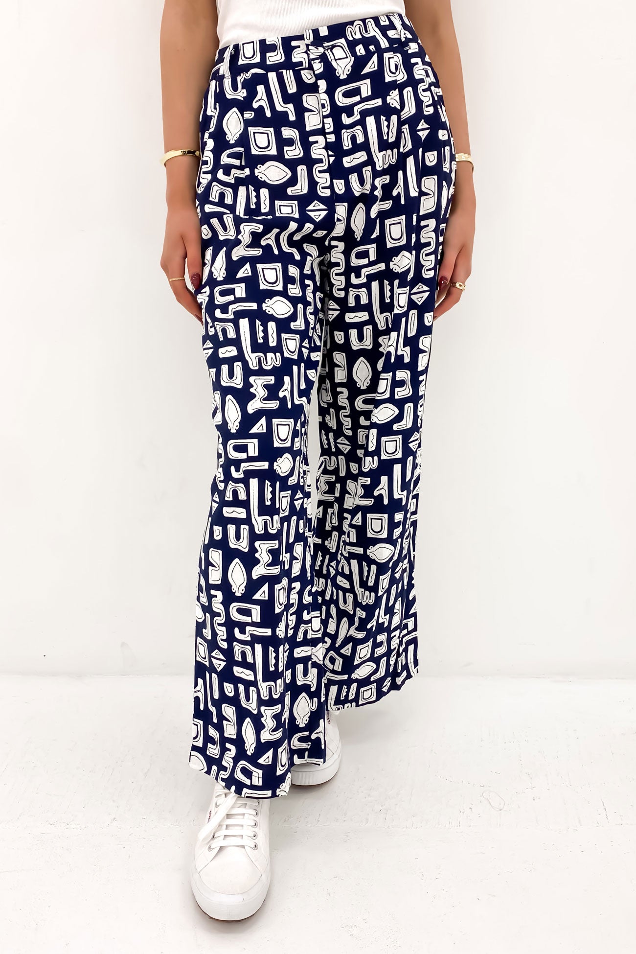 Etched Geo Pant Navy