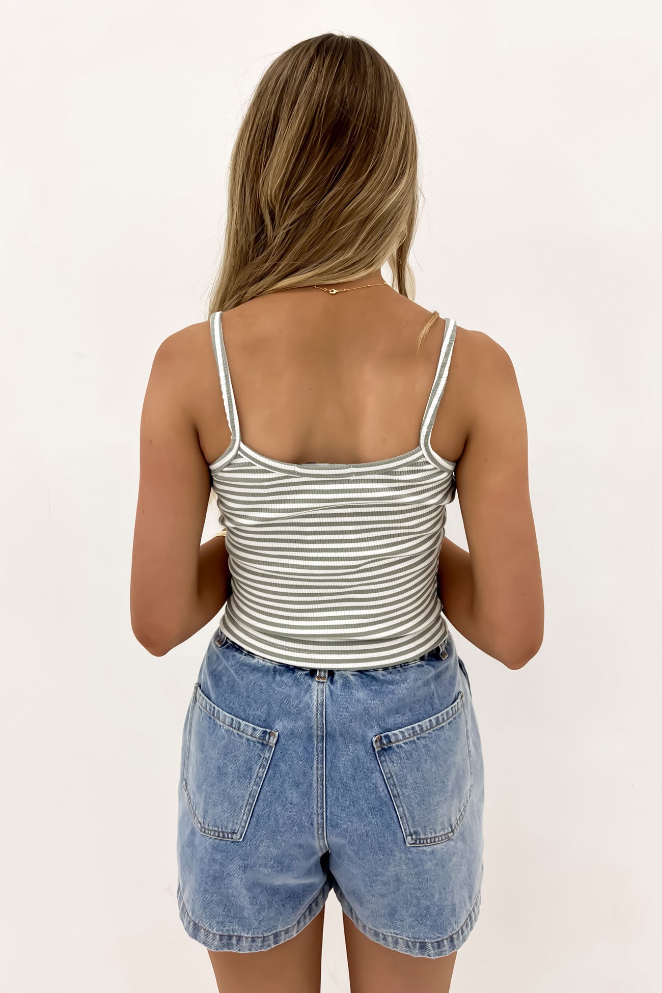 Eve Rib Stripe Cami Surf