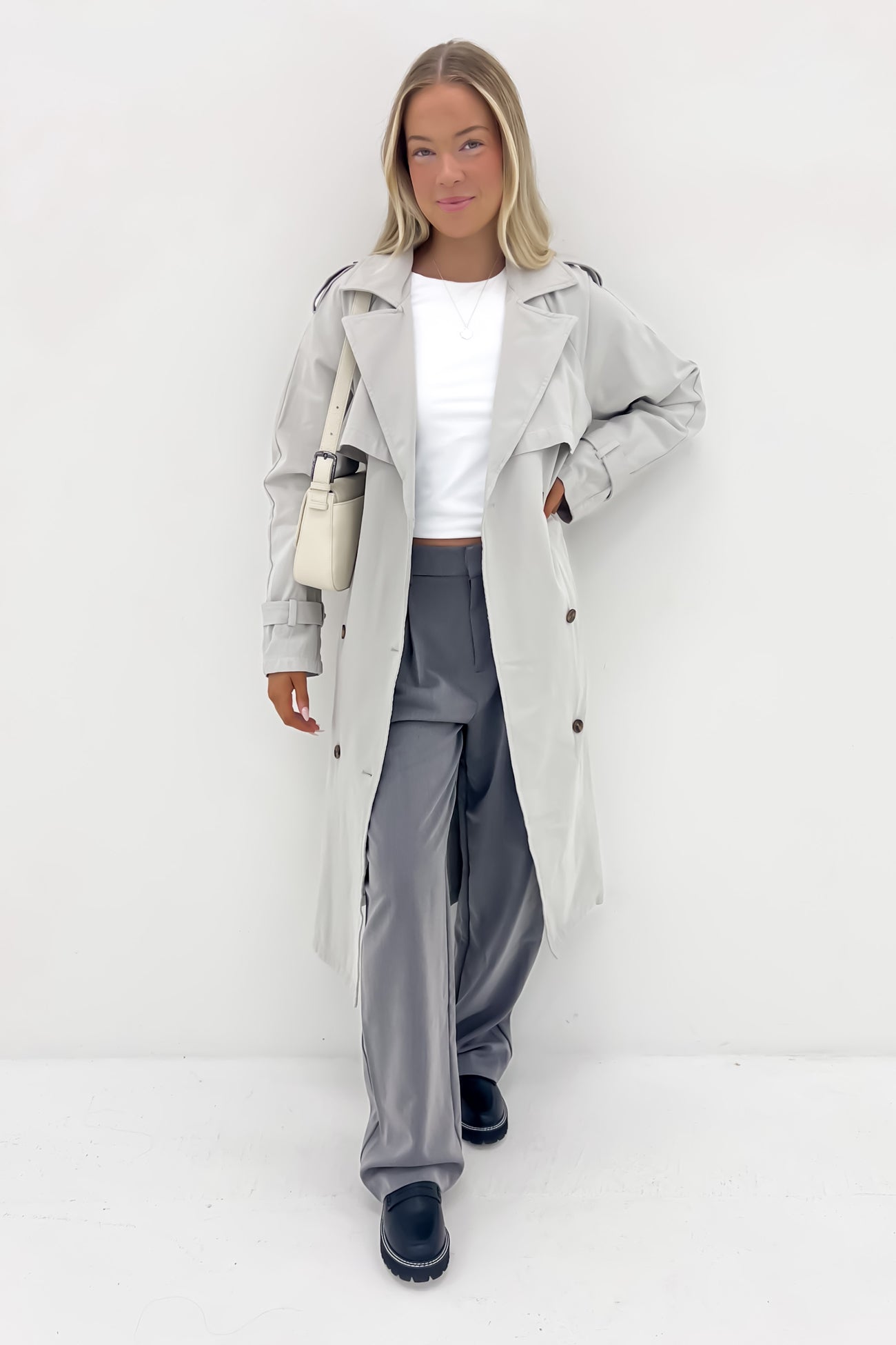 Eve Trench Coat Grey