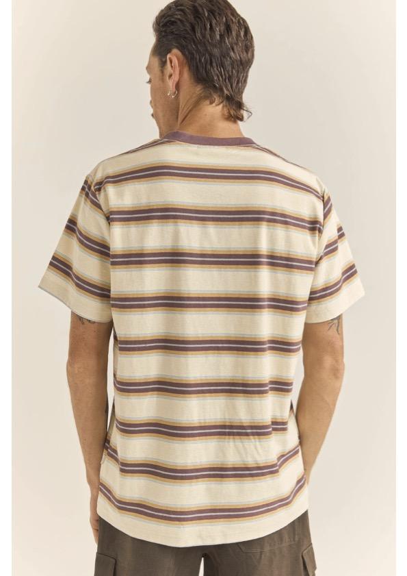 Everyday Stripe Short Sleeve T-Shirt Latte