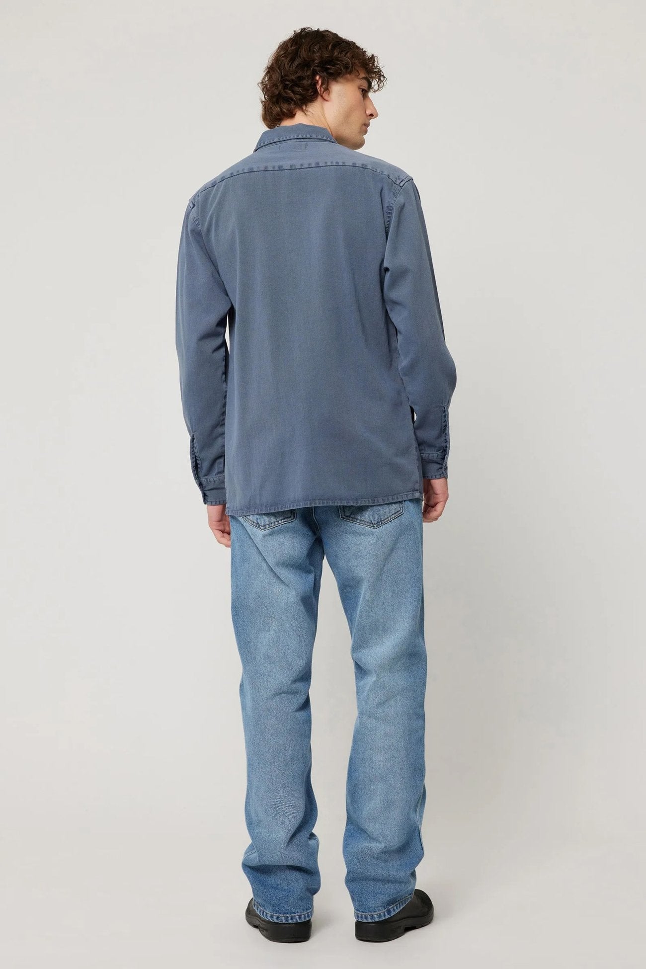 Ezy Trade Long Sleeve Shirt Washed Blue