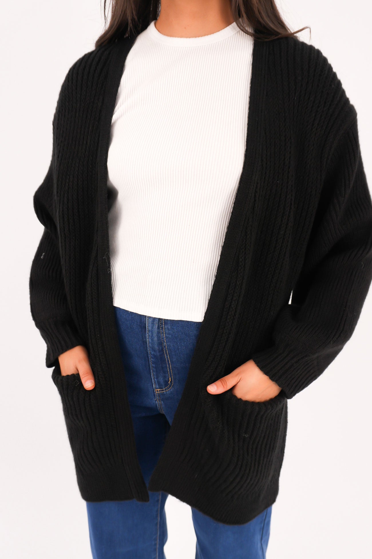 Franco Knit Cardi Black