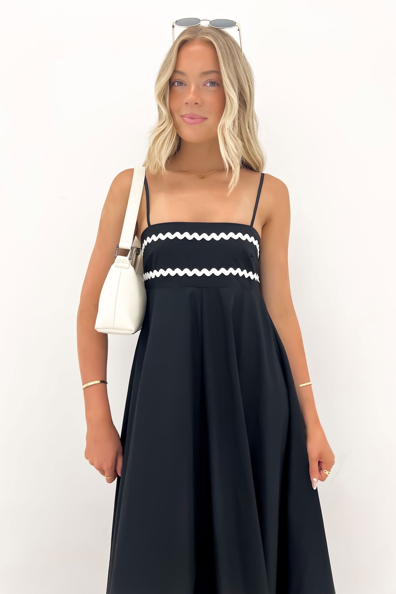 Gemma Maxi Dress Black White