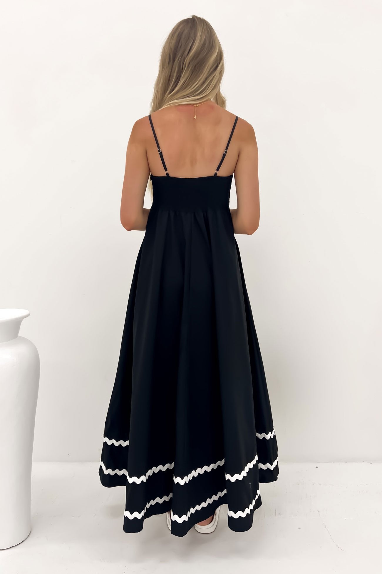 Gemma Maxi Dress Black White