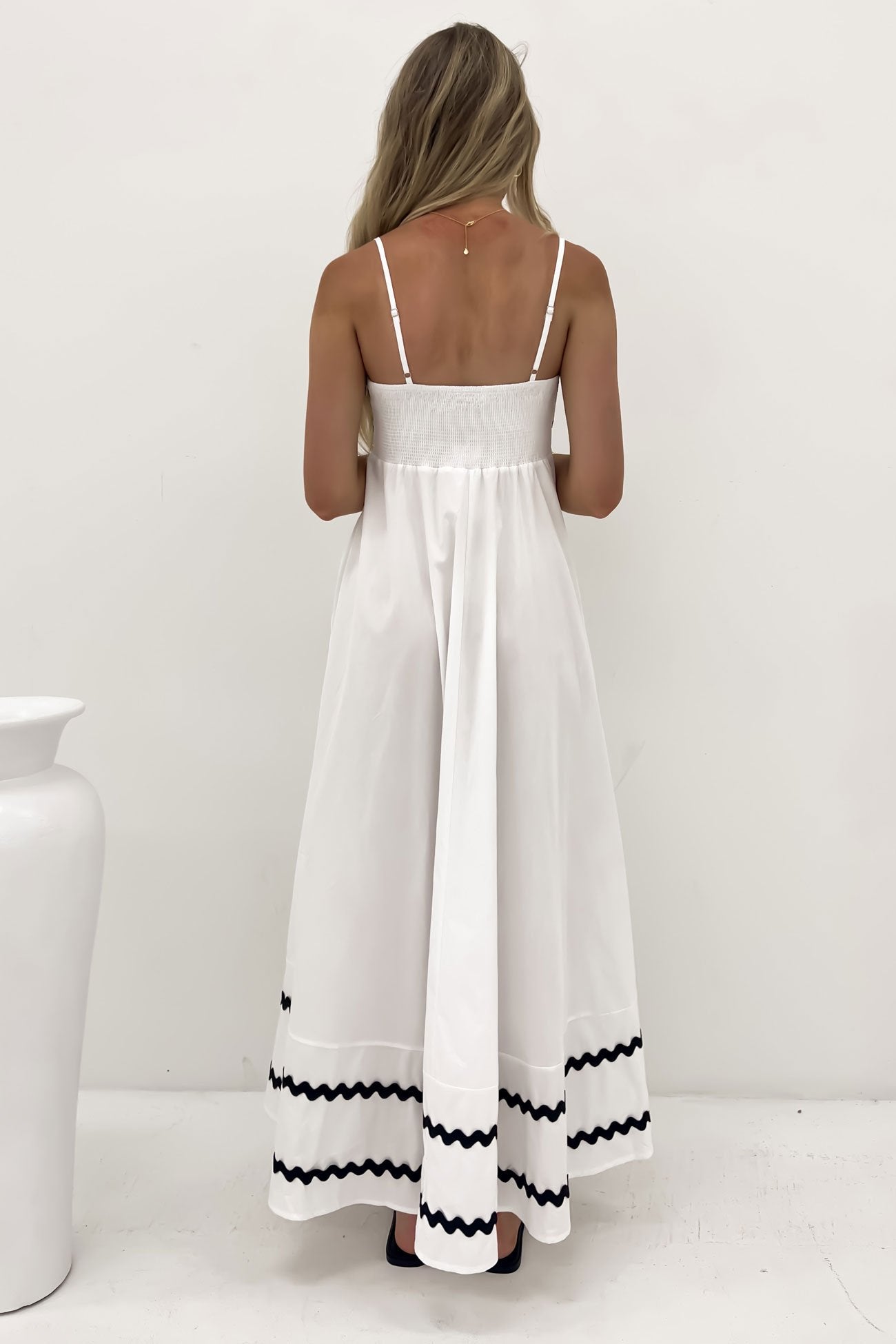 Gemma Maxi Dress White Black