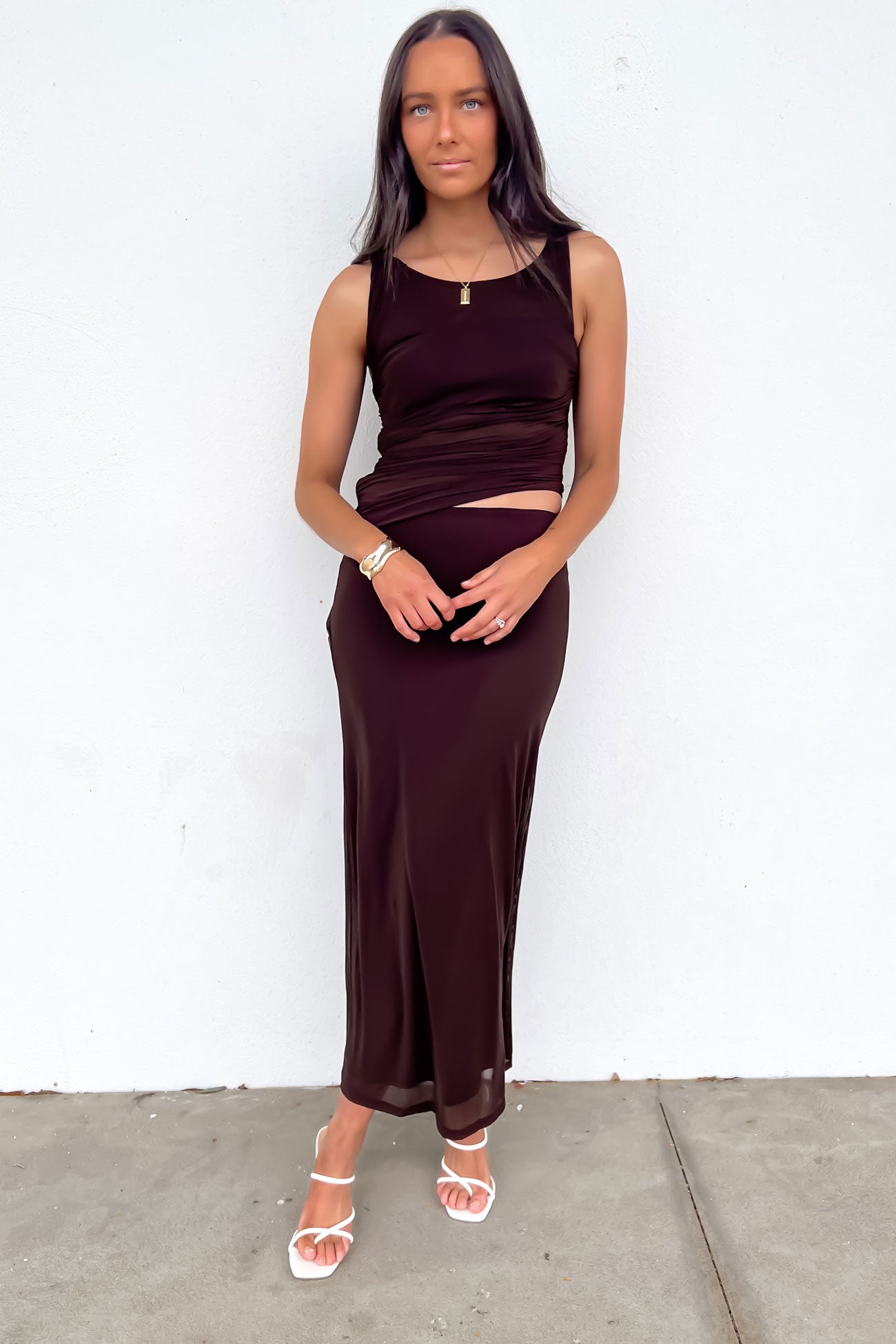 Halle Maxi Dress Chocolate