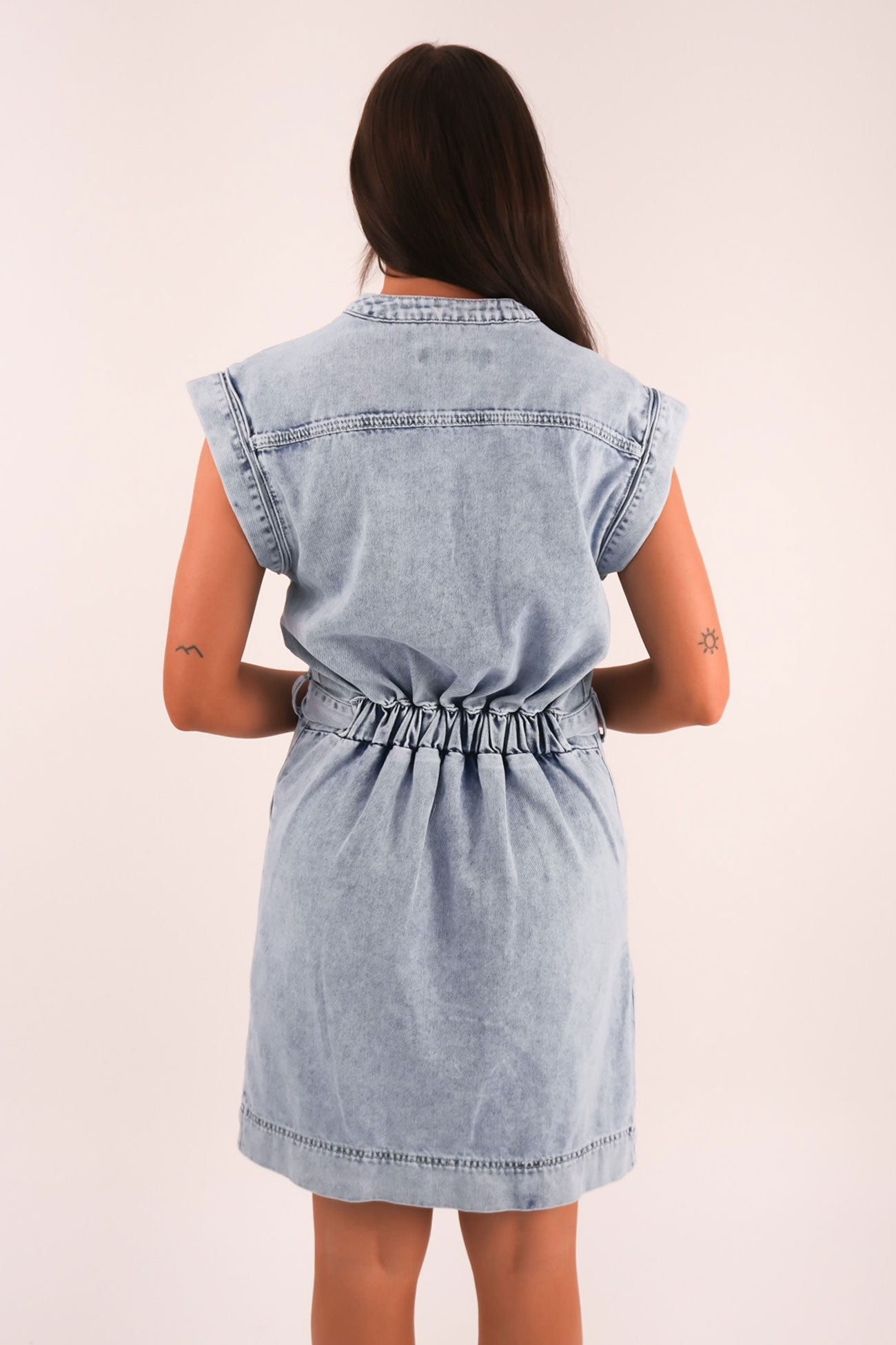 Harlow Denim Dress Light Blue