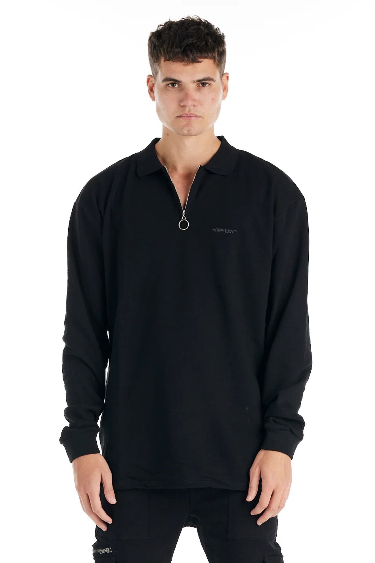 Haven Long Sleeve Polo Black