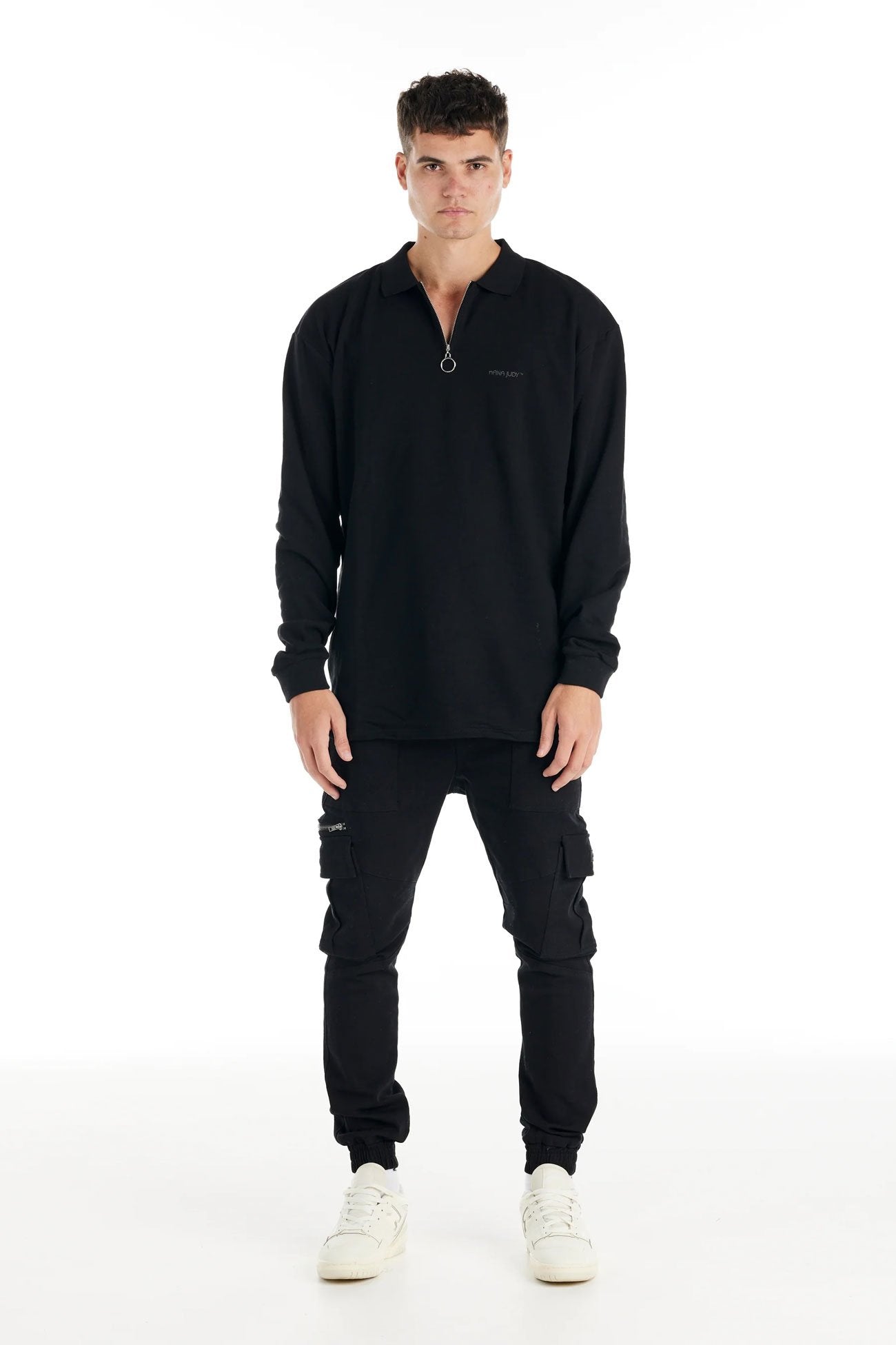 Haven Long Sleeve Polo Black