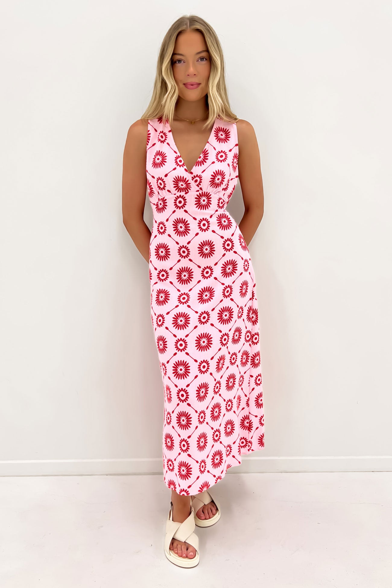 Haven Midi Dress Strawberry Delight