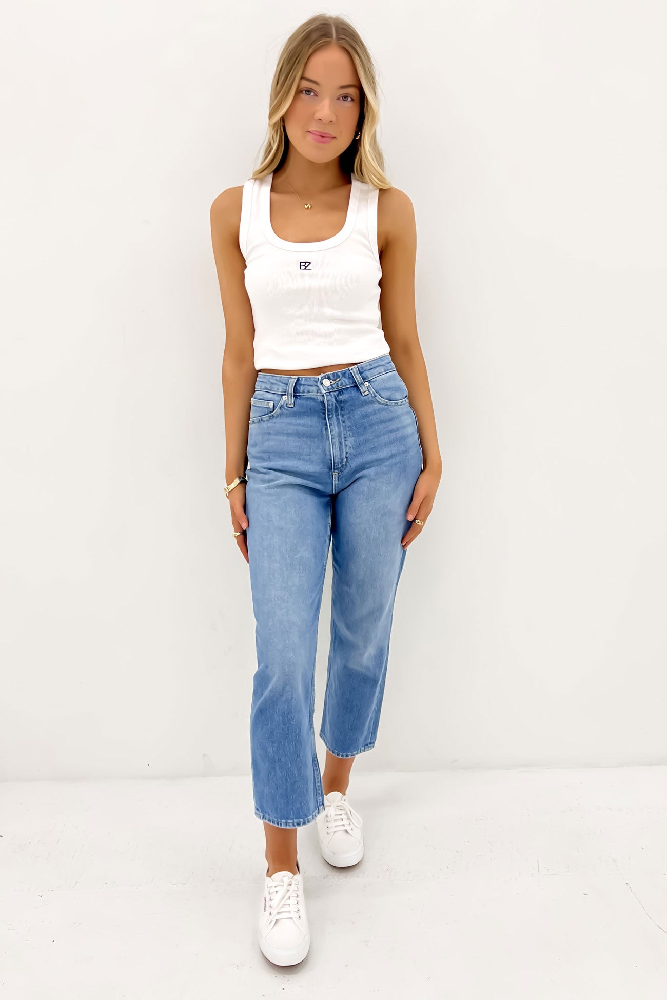 High Straight Crop Jean Blue Envy