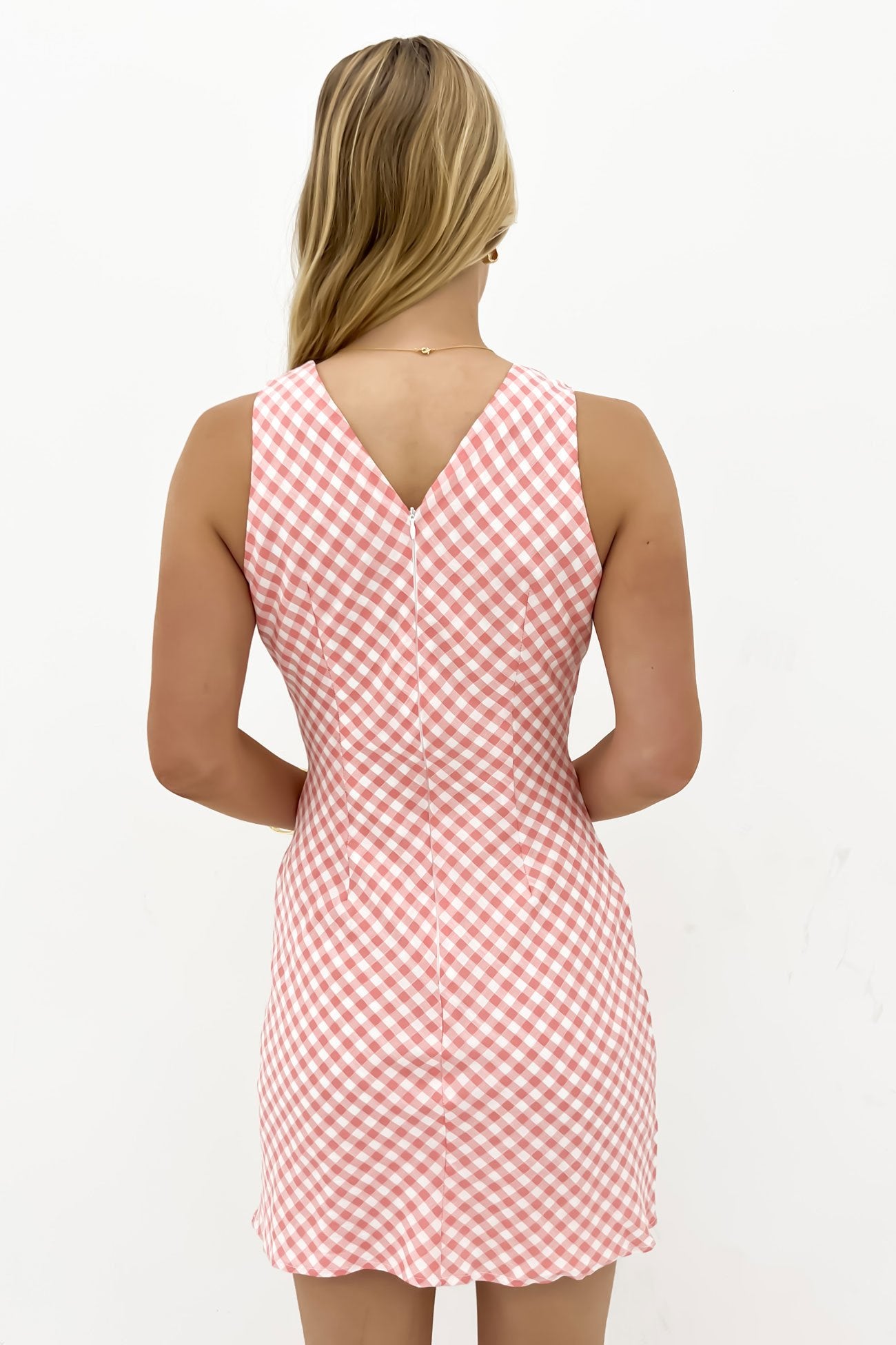 Holden Mini Dress Pink Gingham