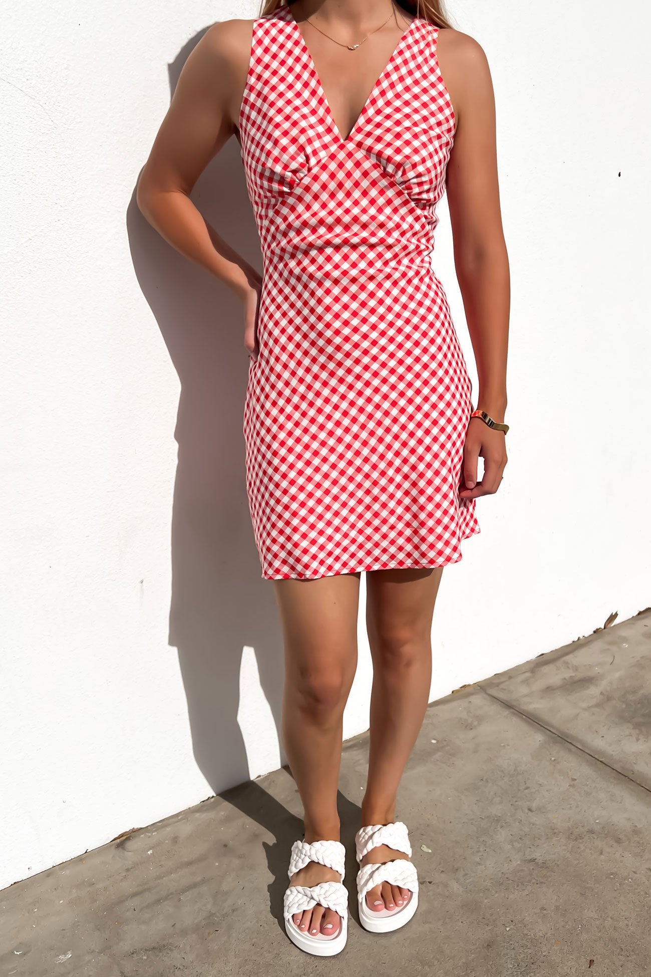 Holden Mini Dress Red Gingham