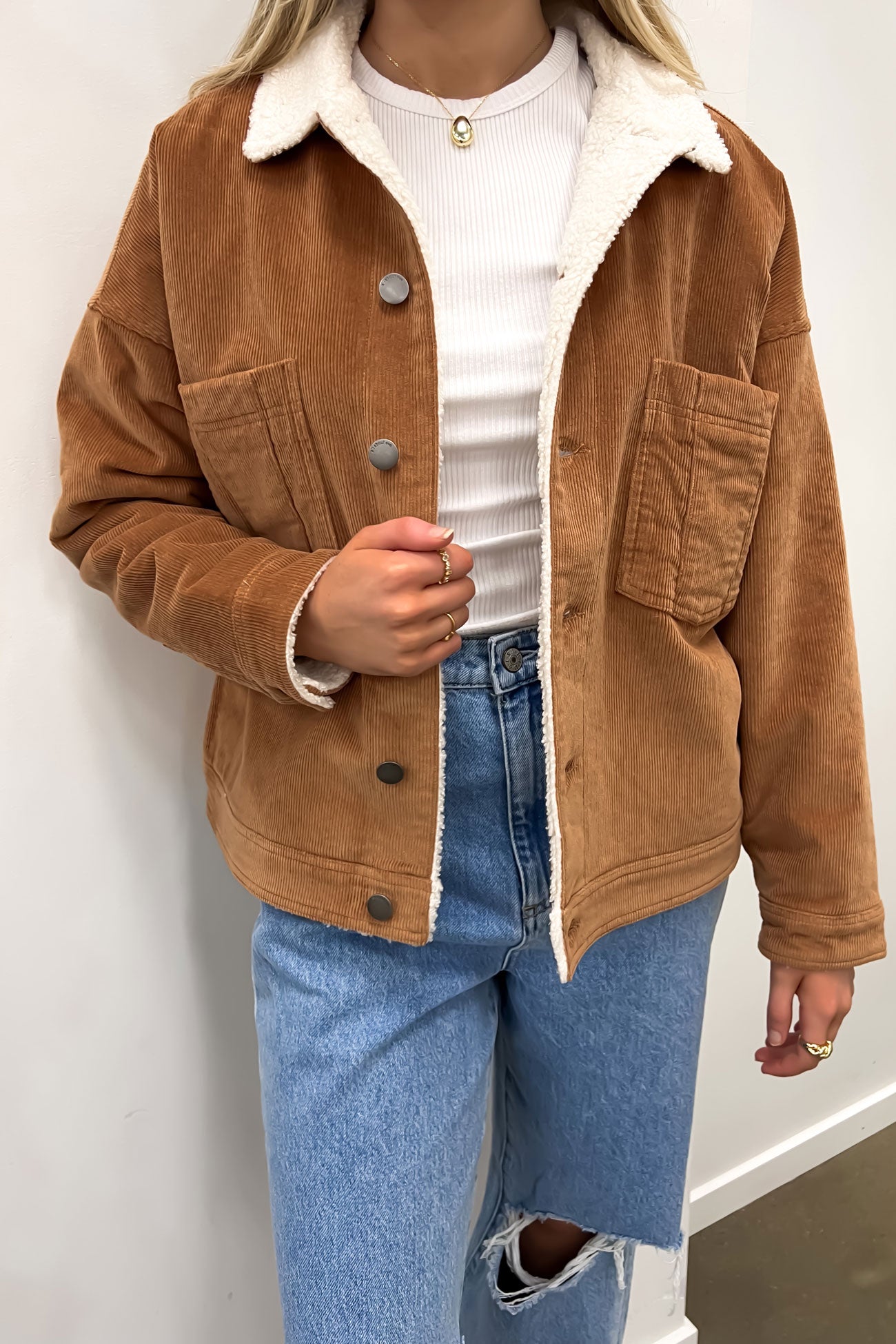 Huntley Cord Jacket Tan