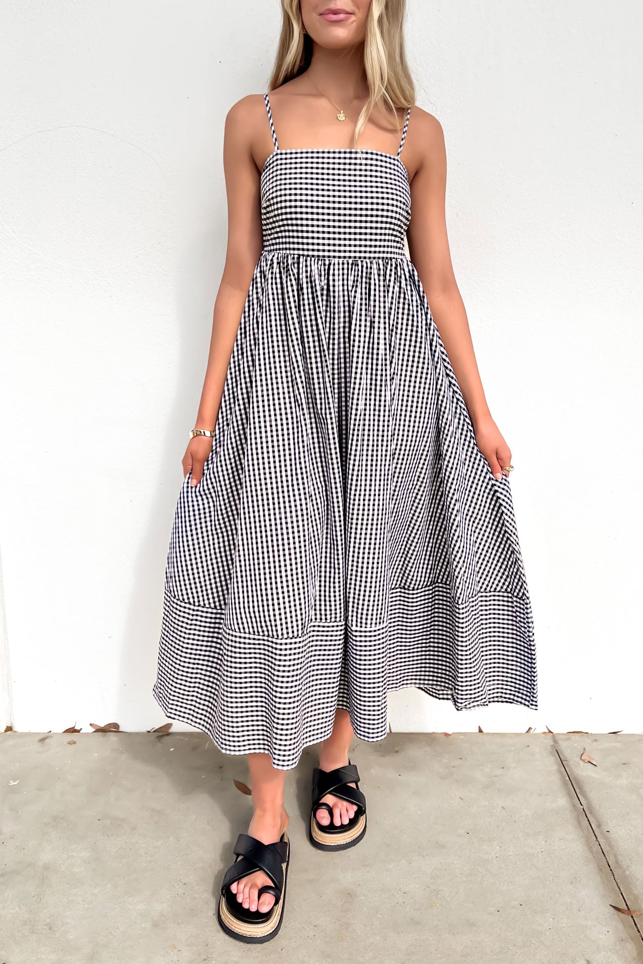 Indie Midi Dress Black Check