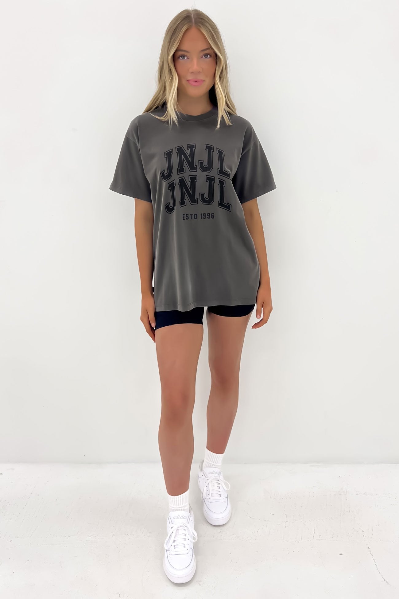 JNJL League Tee Charcoal