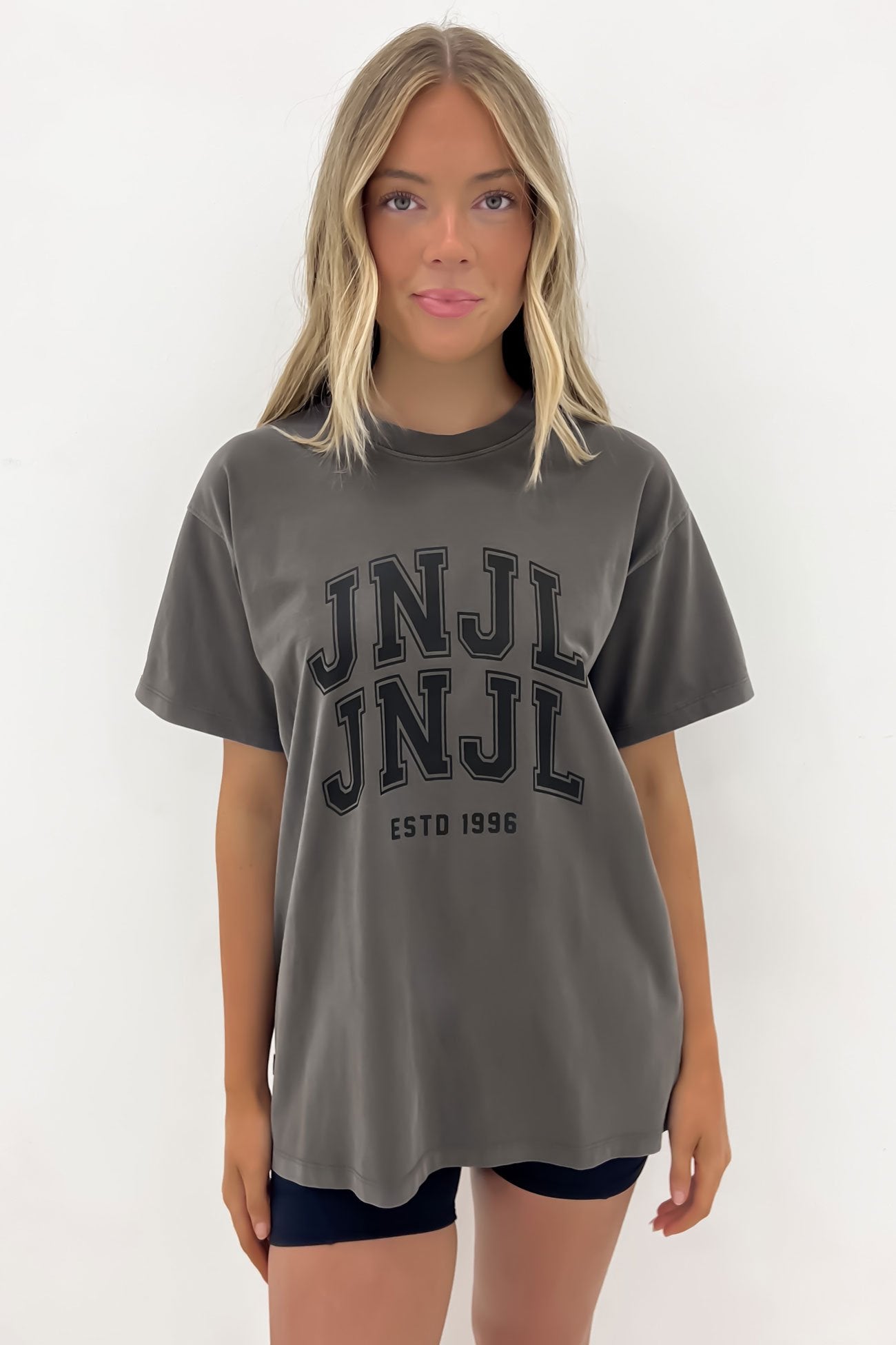 JNJL League Tee Charcoal