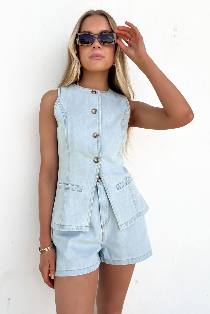 Jade Denim Set Light Blue