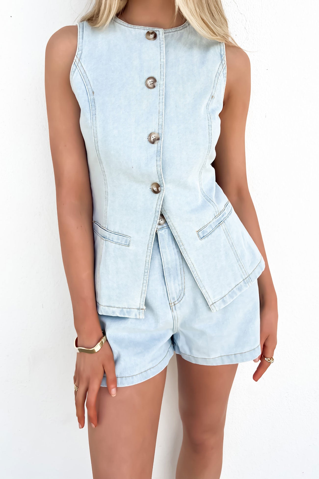 Jade Denim Set Light Blue