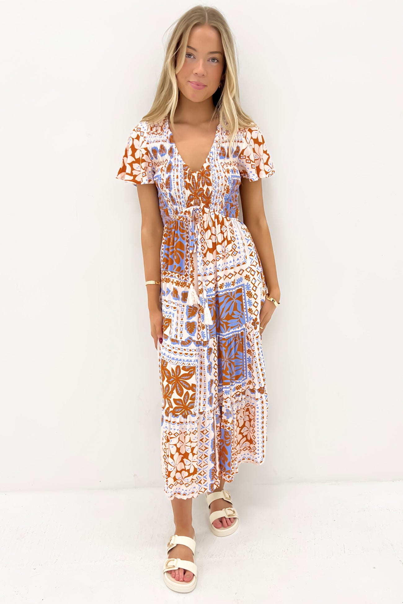 Jeriel Midi Dress Phoenix Palm