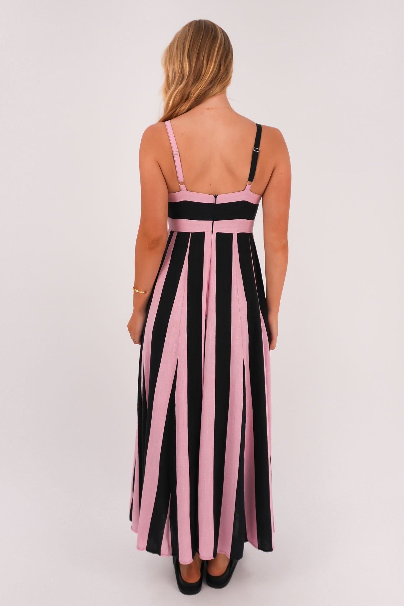 Jetta Maxi Dress Pink Stripe