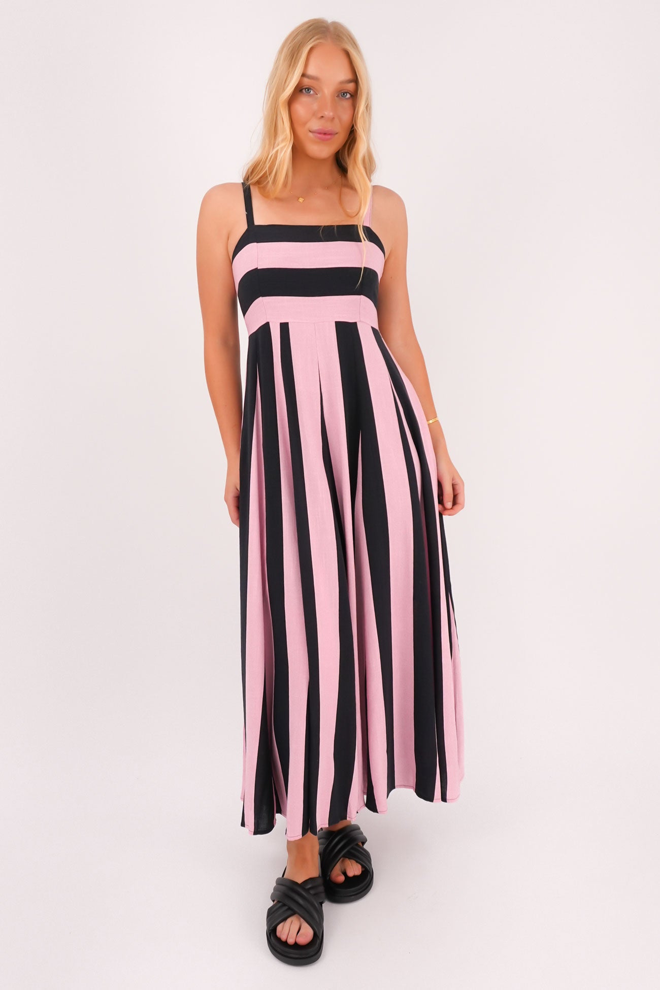 Jetta Maxi Dress Pink Stripe