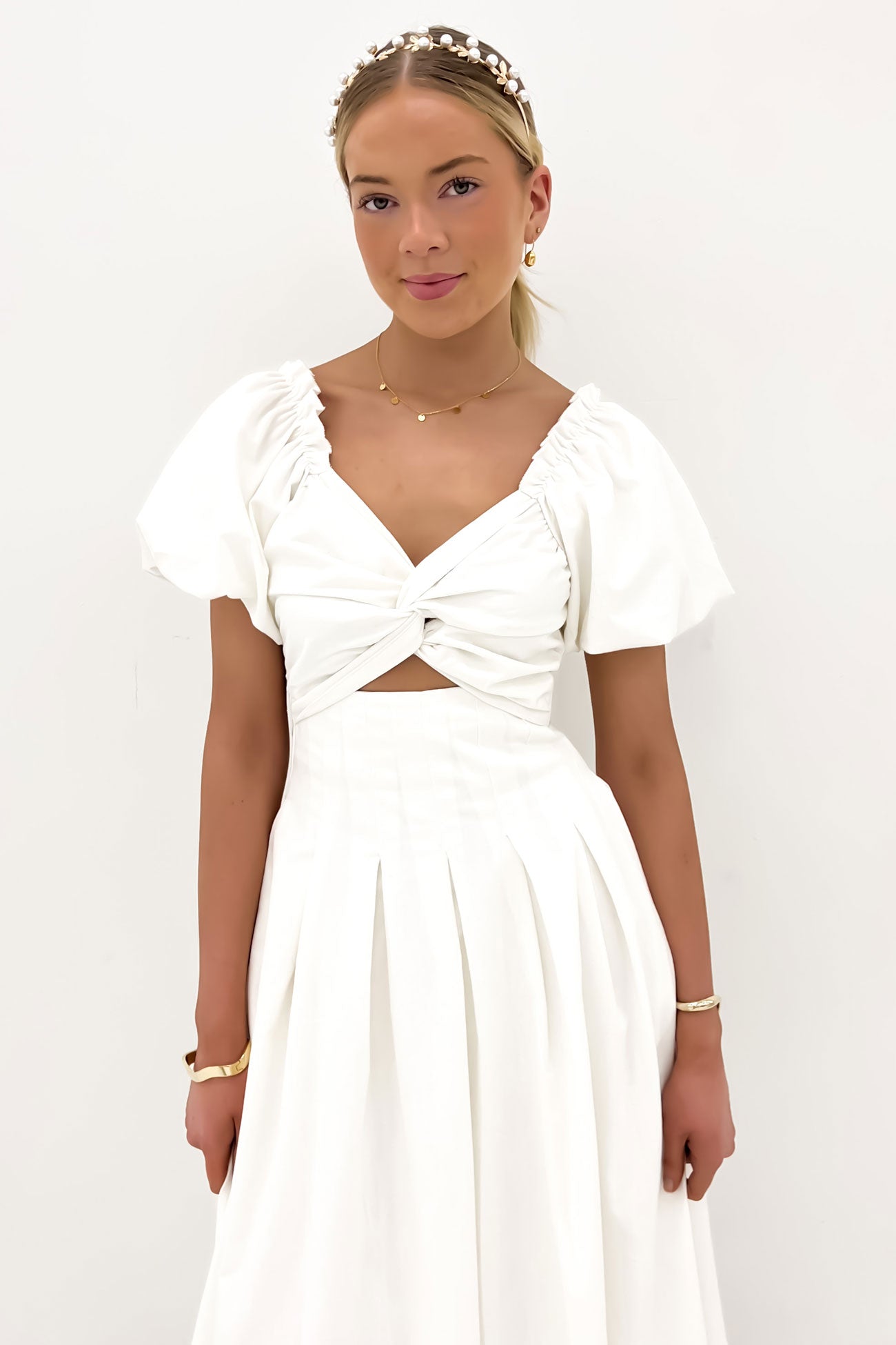 Josh Midi Dress White