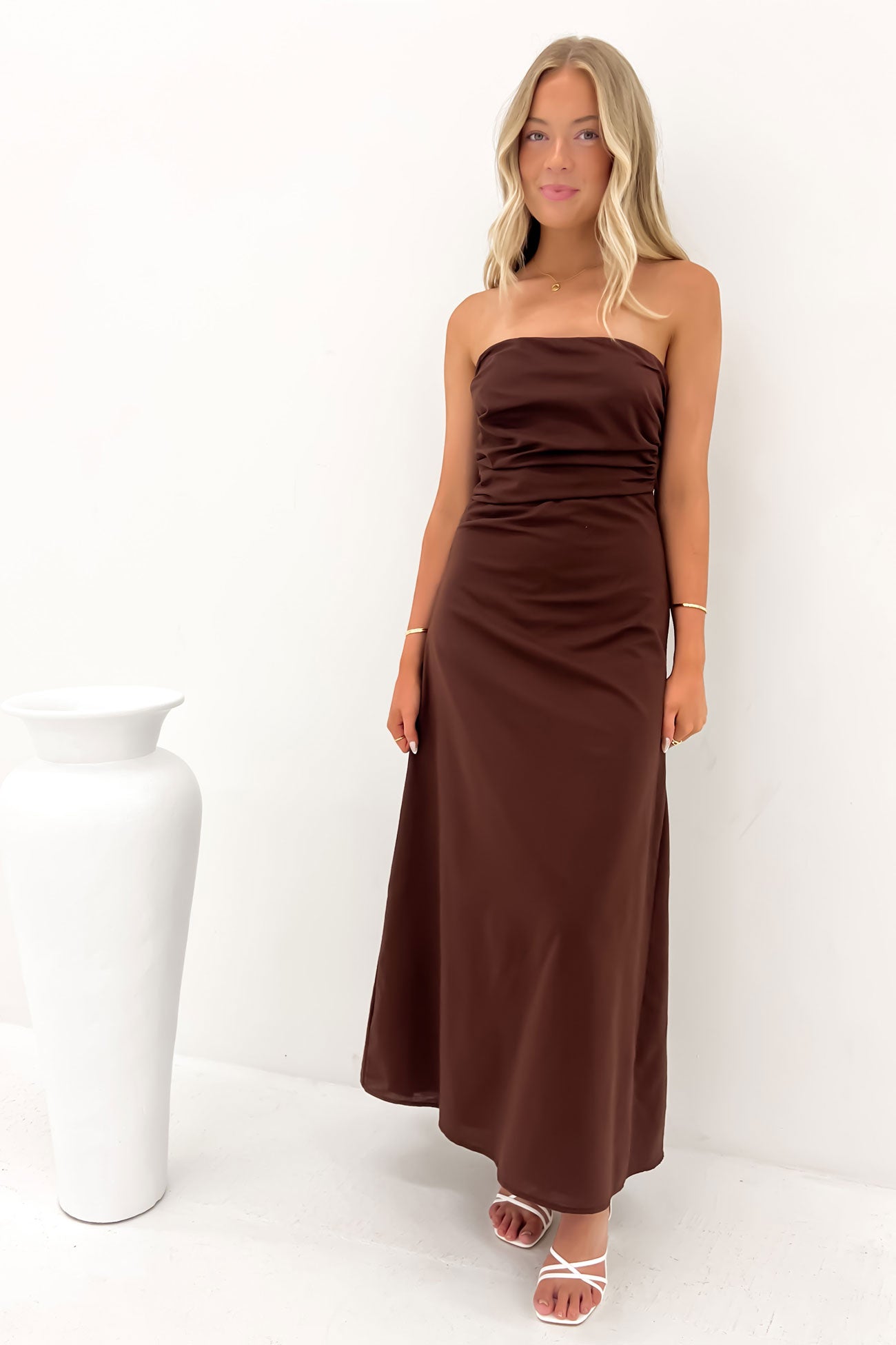 Kaida Maxi Dress Chocolate