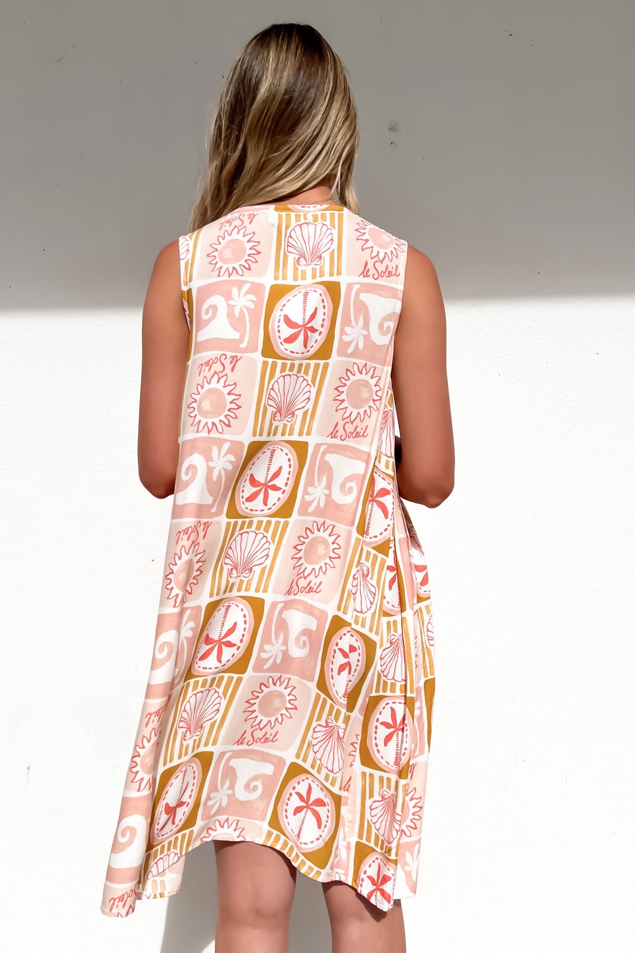 Kallista Mini Dress Sunset Palm