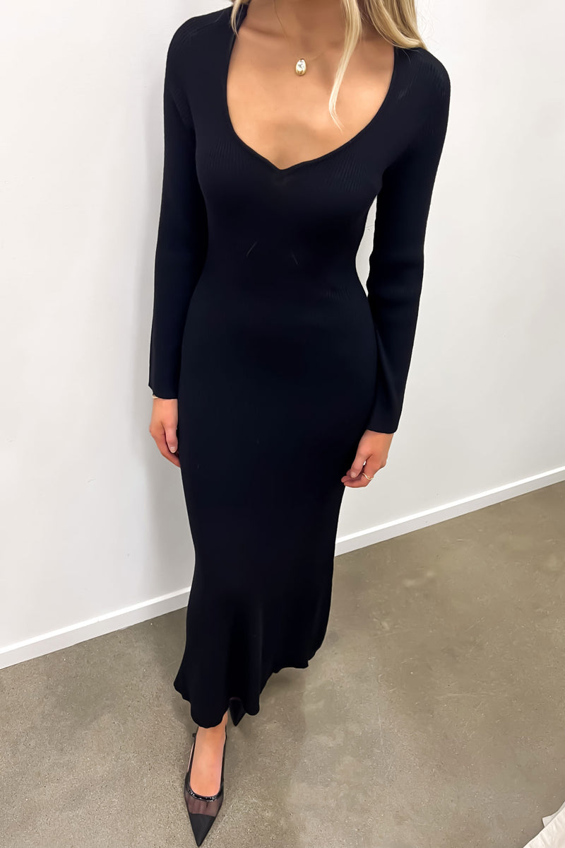 Karina Knit Dress Black