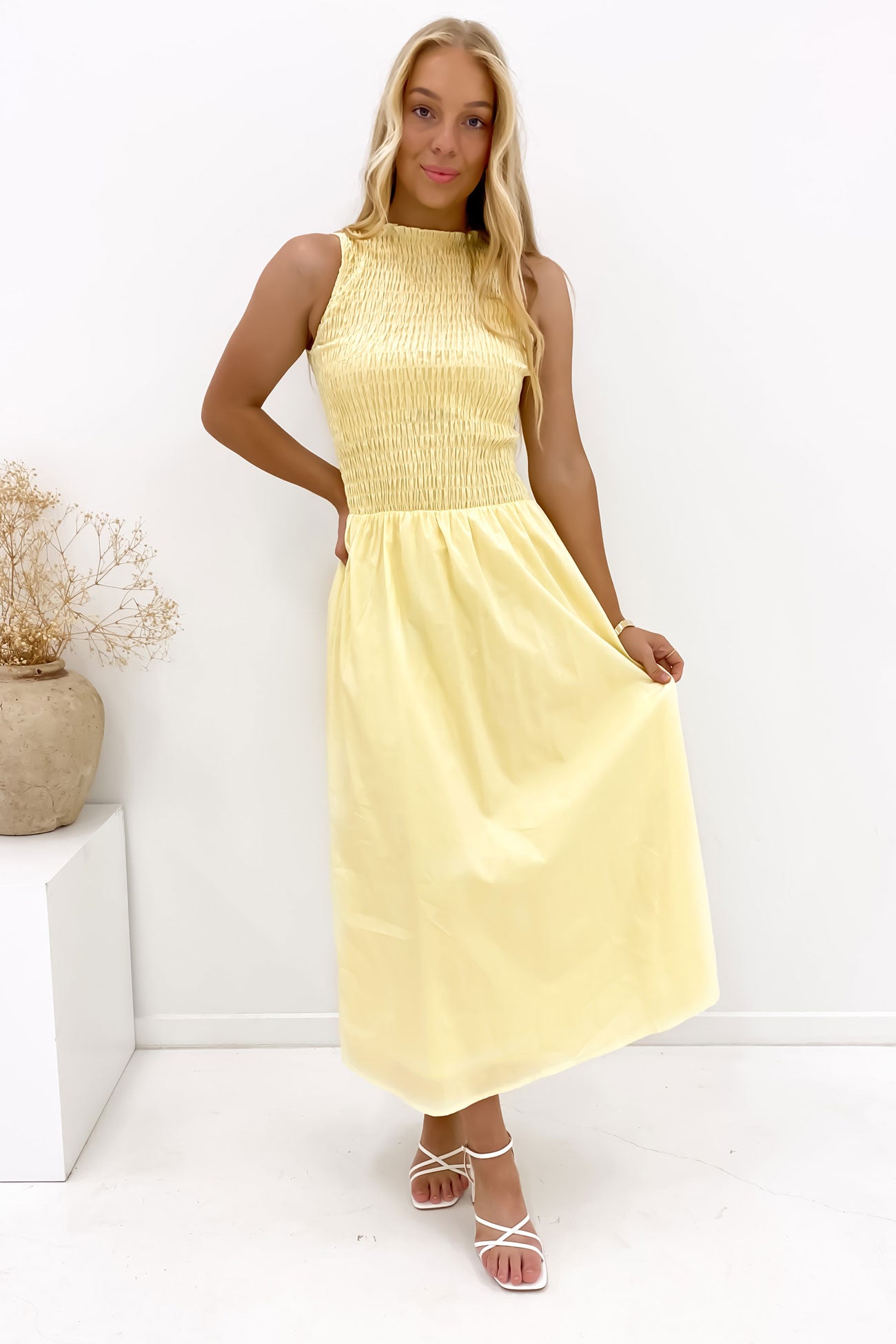 Karina Midi Dress Yellow