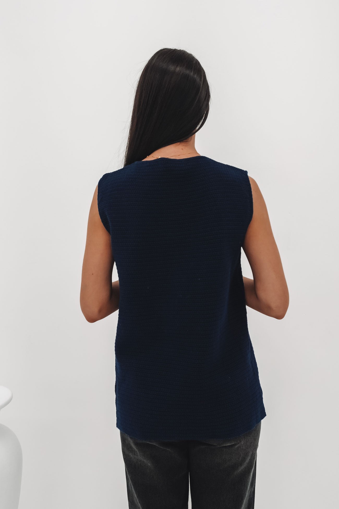 Kiele Knit Vest Navy