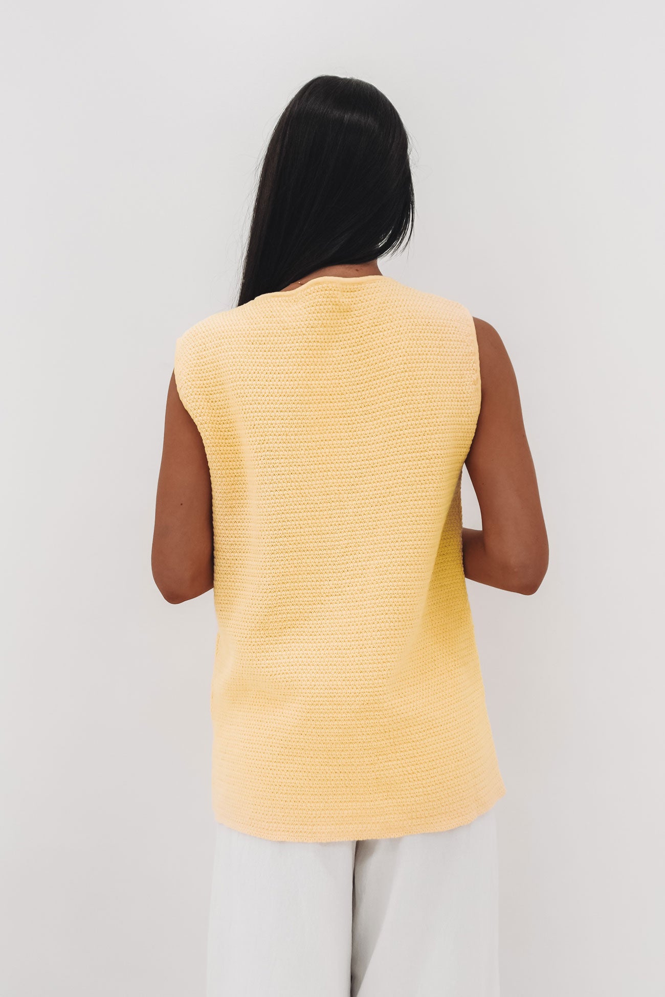 Kiele Knit Vest Yellow