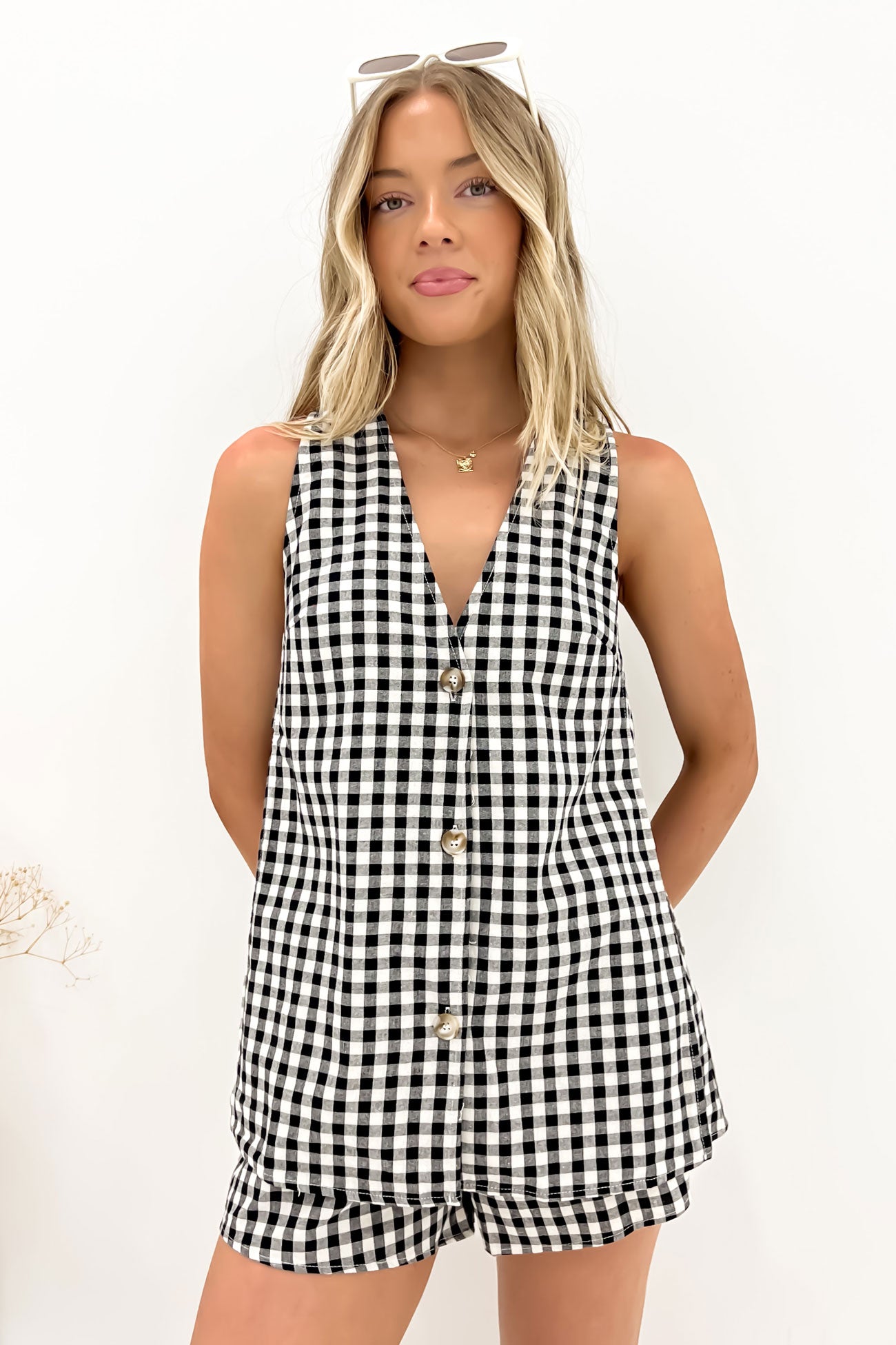 Kylae Set Black Gingham