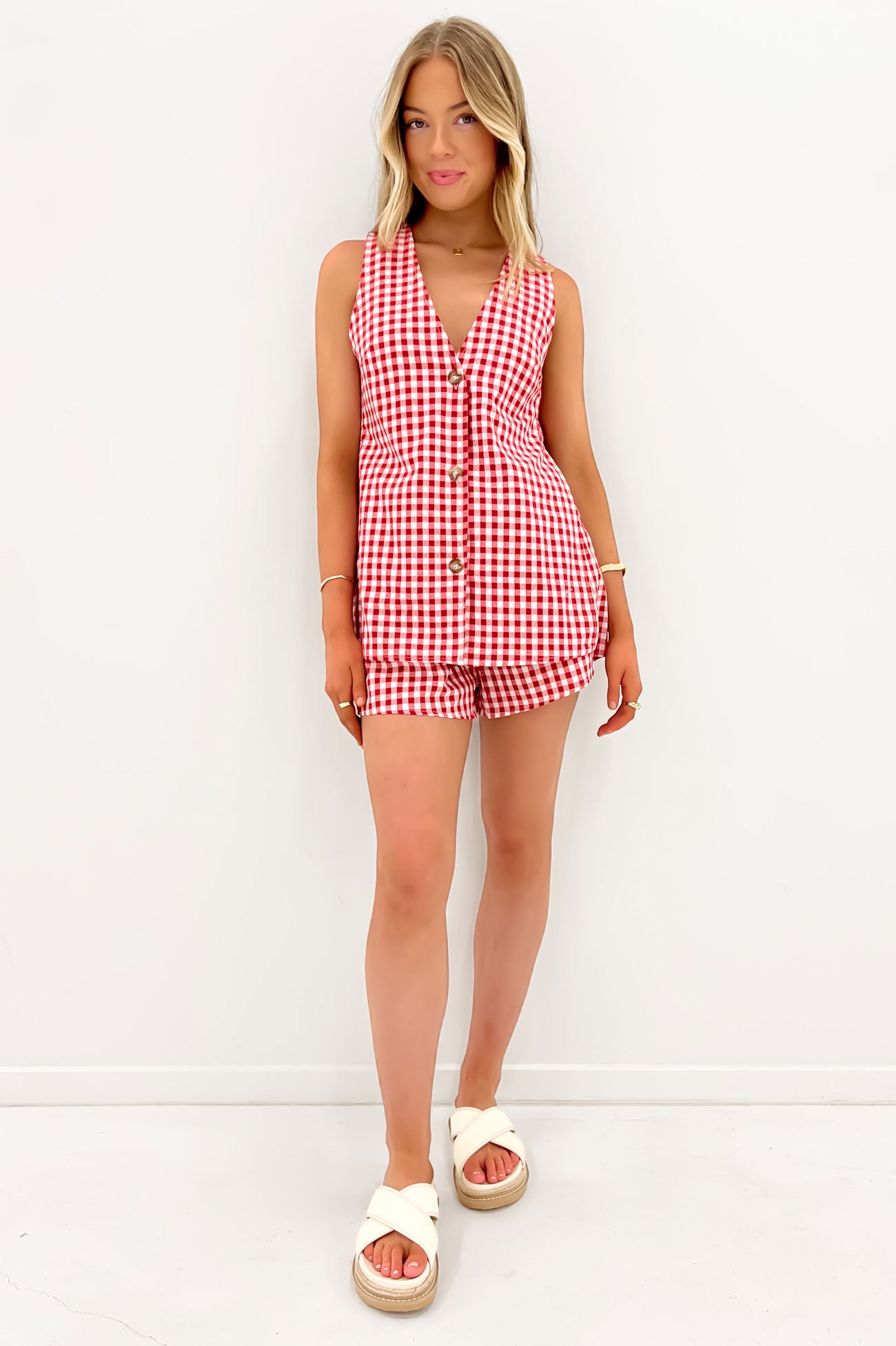 Kylae Set Red Gingham